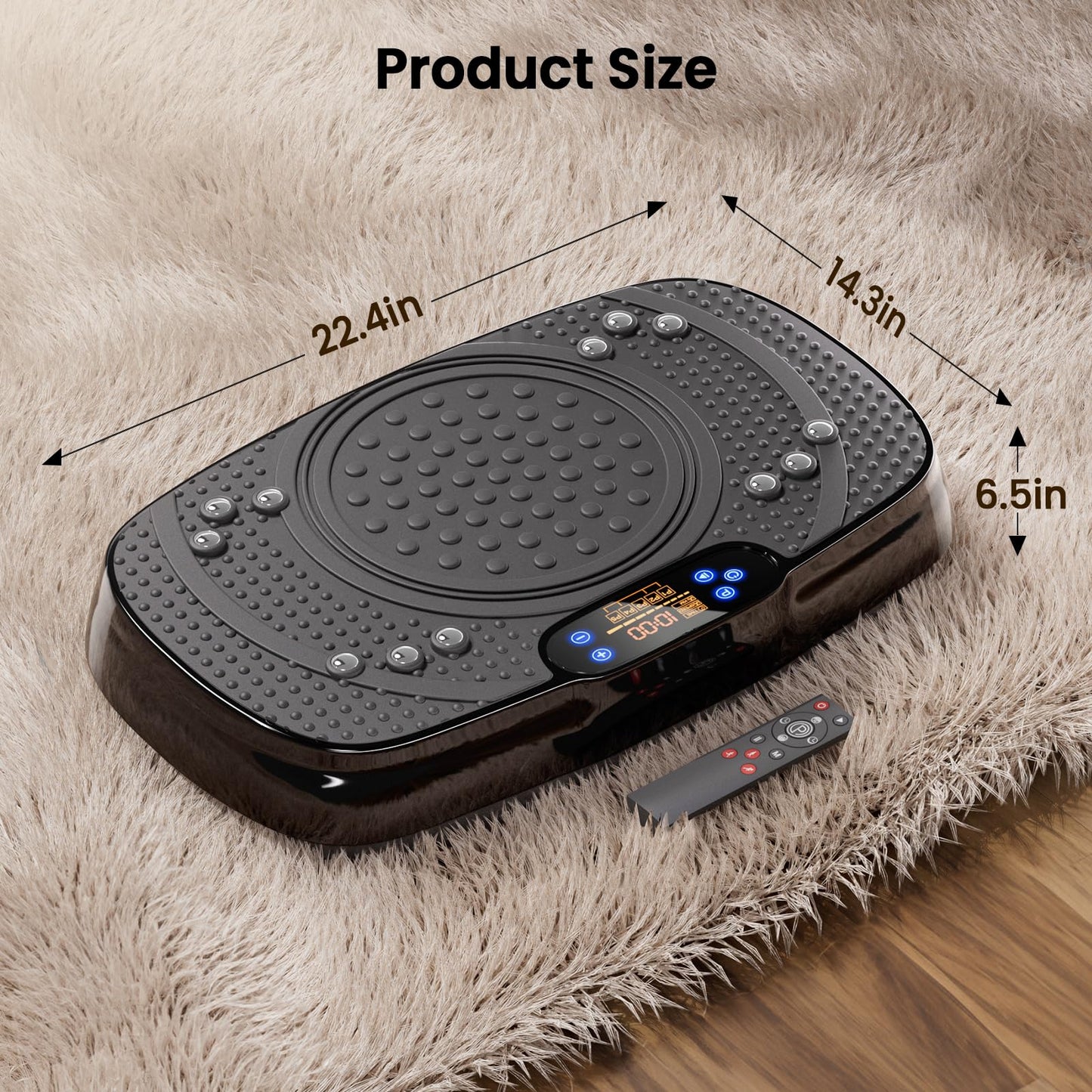 Vibration Plate Exercise Machine: TISSCARE Vibrating Plates for Weight Loss and Lymphatic Drainage, 400lbs Shake Plate Whole Body Workout Platform for Home Fitness Fat Burner Sedentary Office