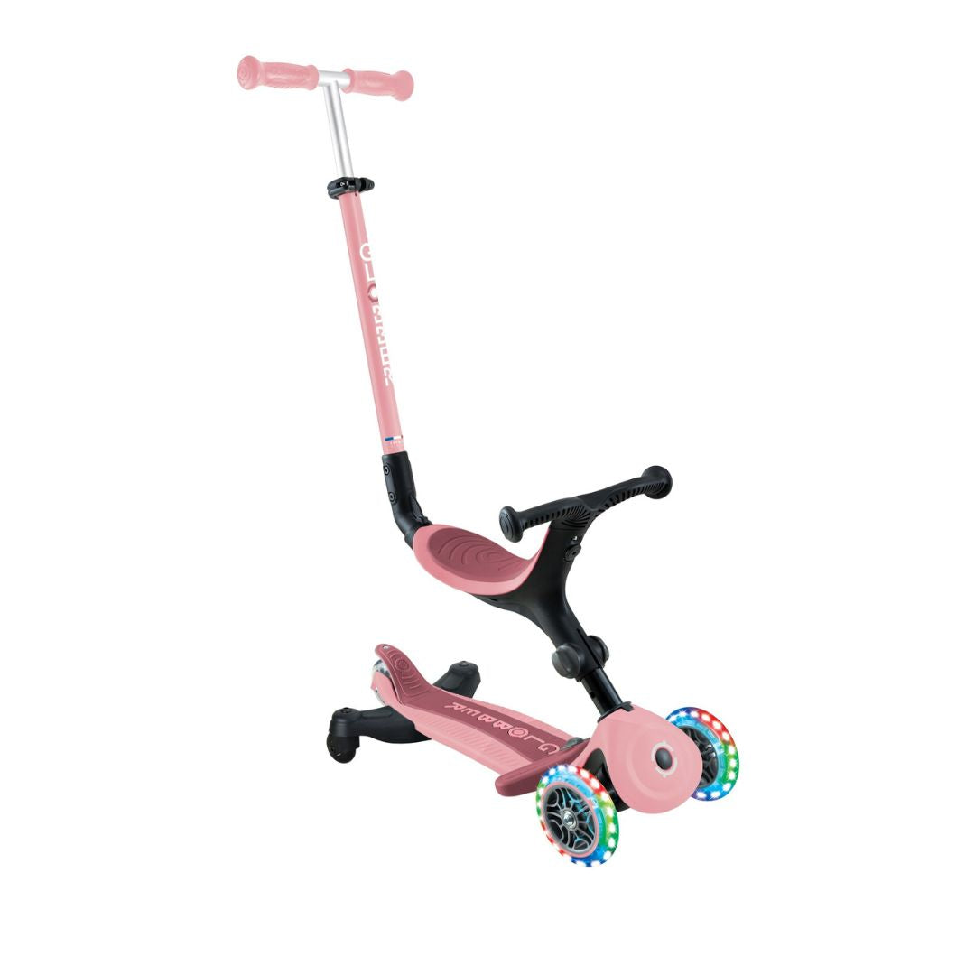 Globber Go Up Active Lights 360 Pastel Deep Pink - Medaid International