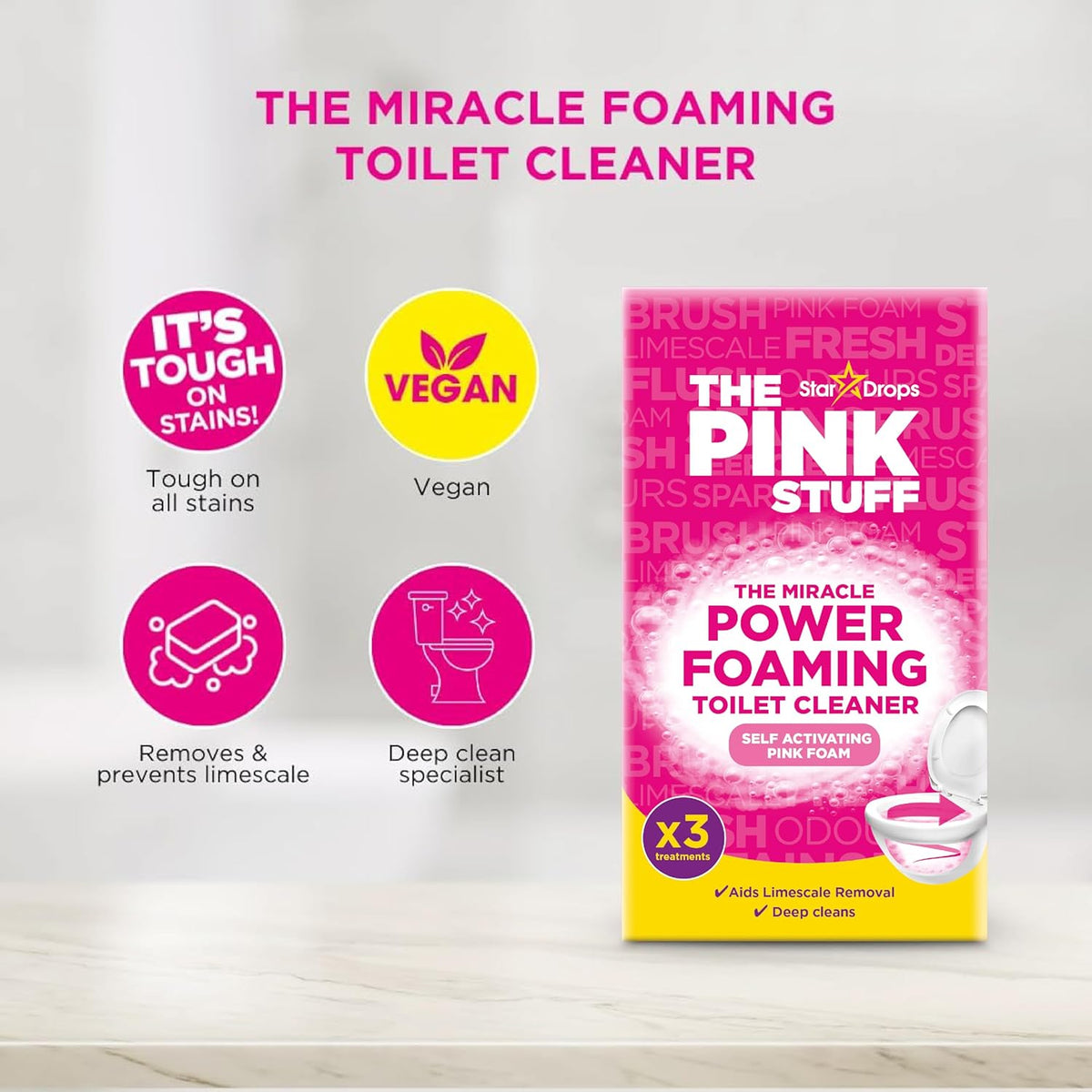 The Pink Stuff Miracle Power Foaming Toilet Cleaner