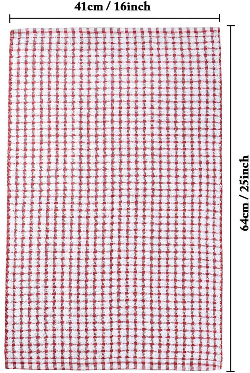 KASTWAVE Kitchen Dish Towels, 16 Inch x 25 Inch Bulk Cotton Kitchen Towels, 6 Pack Dish Cloths for Dish Rags for Drying Dishes Clothes and Dish Towels