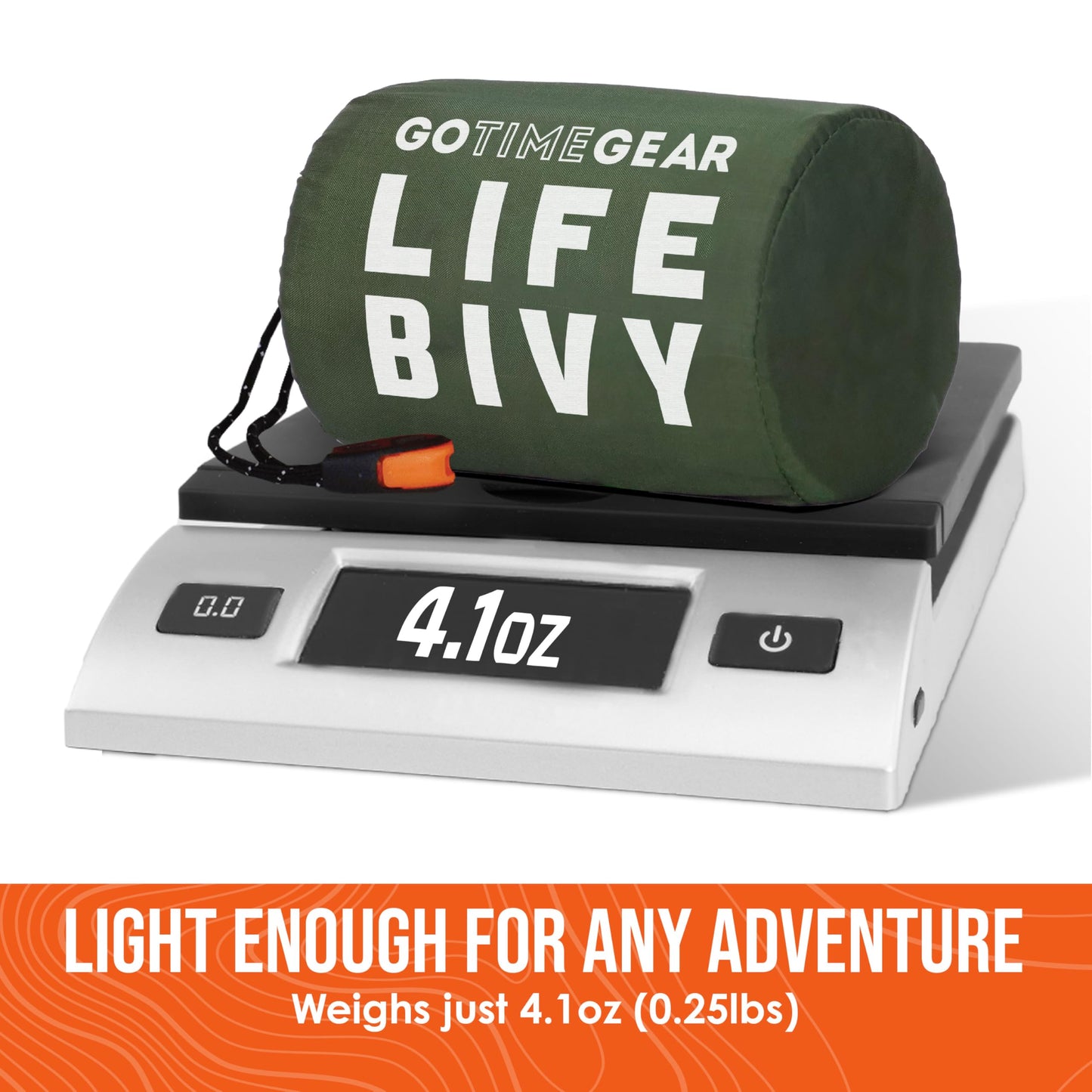 Go Time Gear Life Bivy Sleeping Bag - Reflective Thermal Blanket for Survival Gear - Waterproof Emergency Shelter for Camping Gear - Ultra Compact Bivy for Backpacking & Go Bag - Pack of 2, Orange