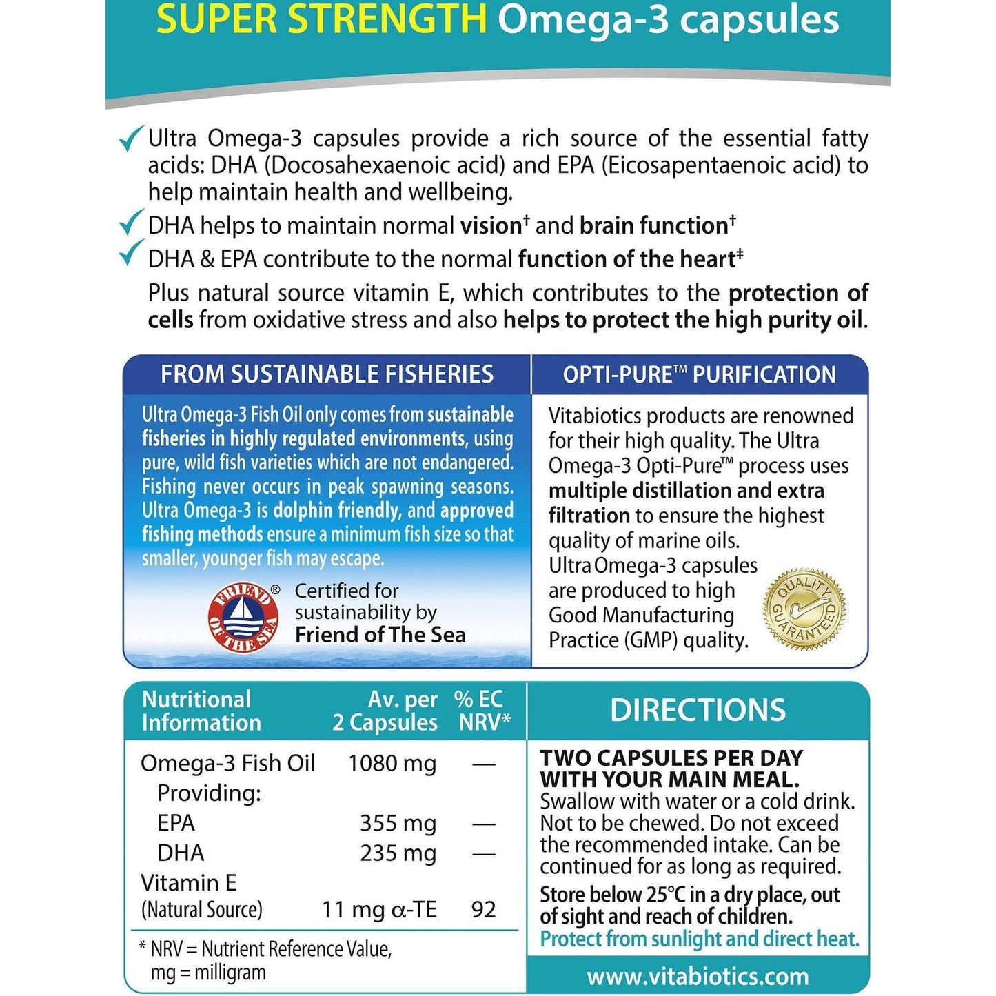 Ultra Omega 3 High Potency 60 Caps - Medaid International