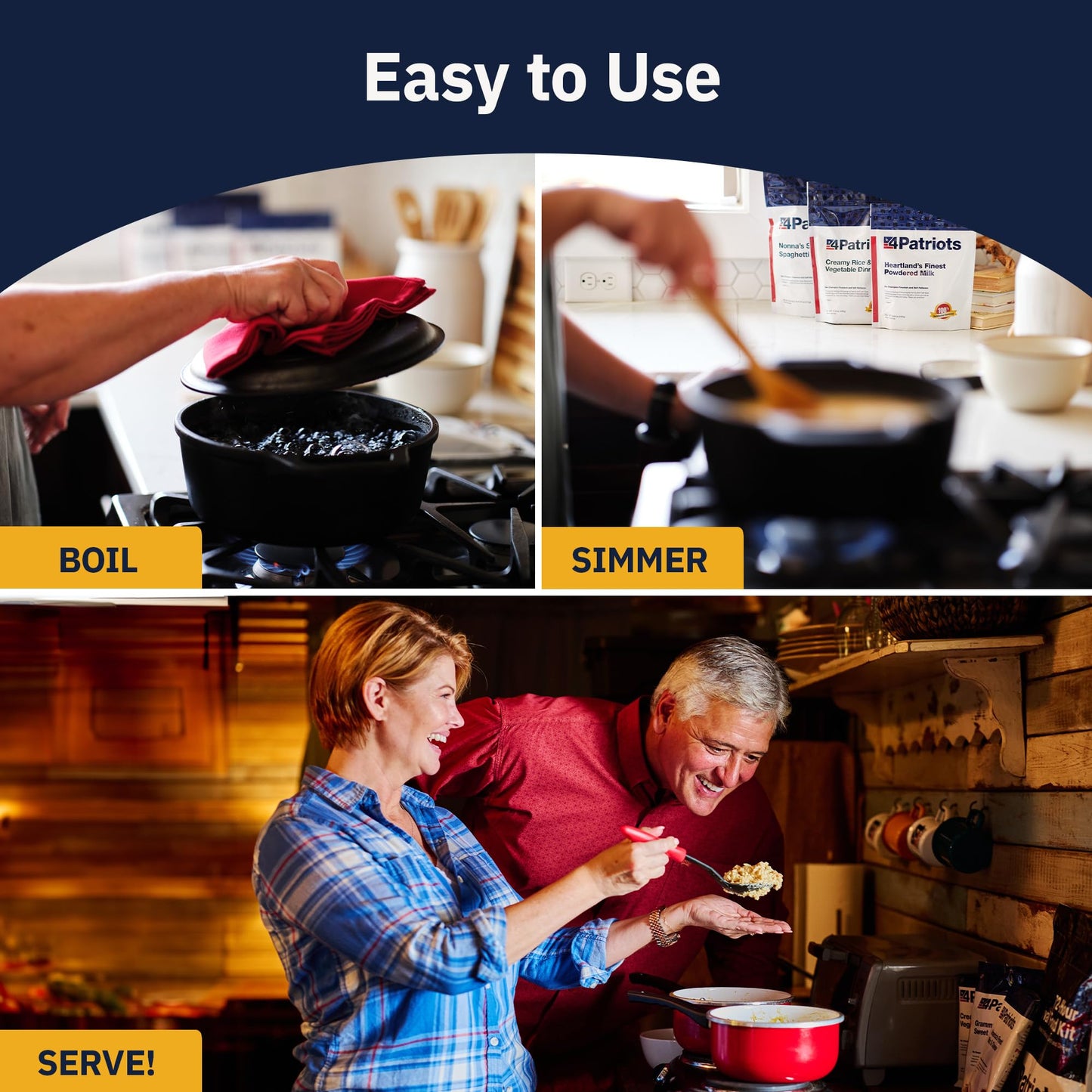 4Patriots 6-Month Survival Food Kit: Emergency Food Supply Designed to Last 25 Years, 1,376 Servings