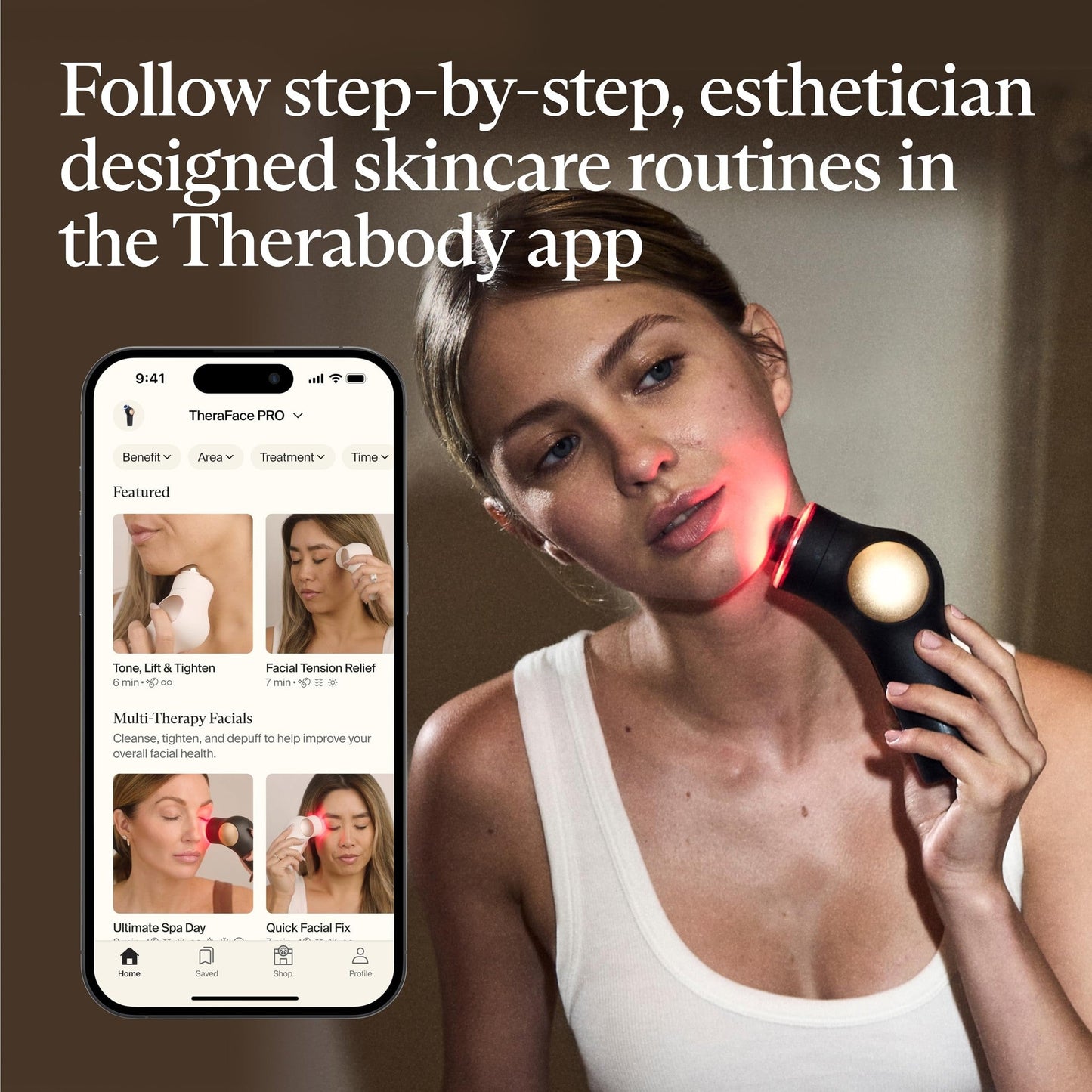 TheraFace Therabody TheraFace PRO - Microcurrent Facial Device, 8-in-1 Compact Face Massager&Facial Sculpting Tool with Light Therapy for Skin Tightening, Anti Wrinkle, Anti Aging & Skin Care (Black) - Medaid International