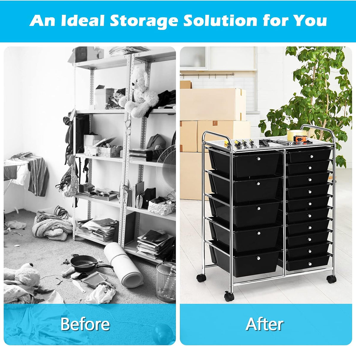 Drawers Storage Trolley