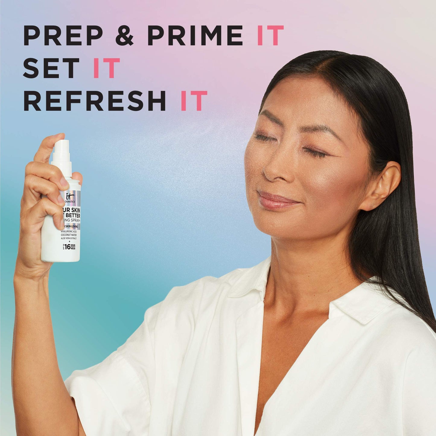 IT Cosmetics Your Skin But Better Setting Spray+ - Protects Makeup, Controls Shine, Provides Hydration - 16-Hour Hold - With Hyaluronic Acid, Coconut Water & Aloe Vera - 3.4 fl oz - Medaid International