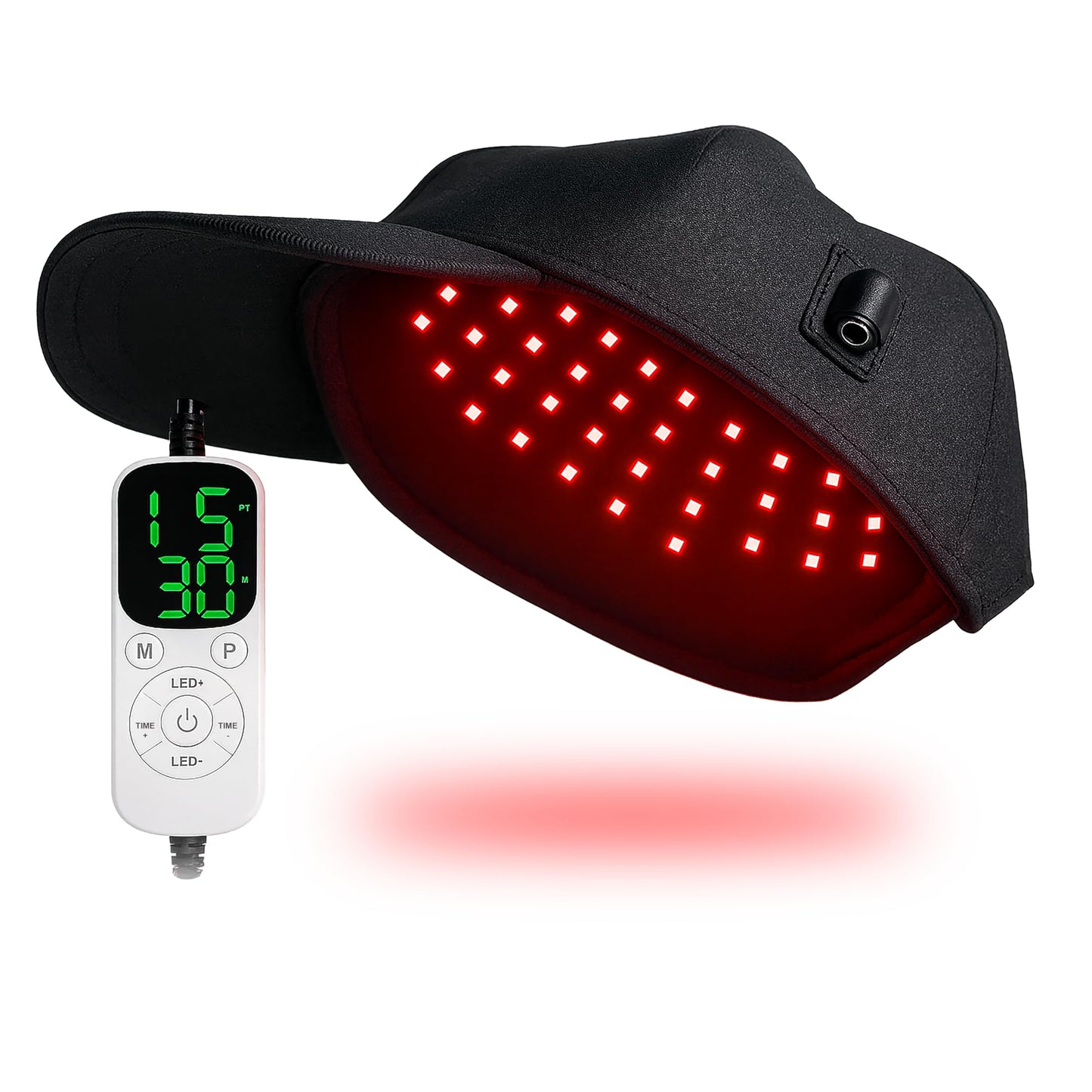 OMEO High Power Red Light Therapy Cap with Dual Pulse Mode – 176 High Power LEDs 660nm & 850nm Dual Wavelengths, 5 Light Levels | Advanced Scalp & Head Treatment Device for Hair Growth – Black - Medaid International