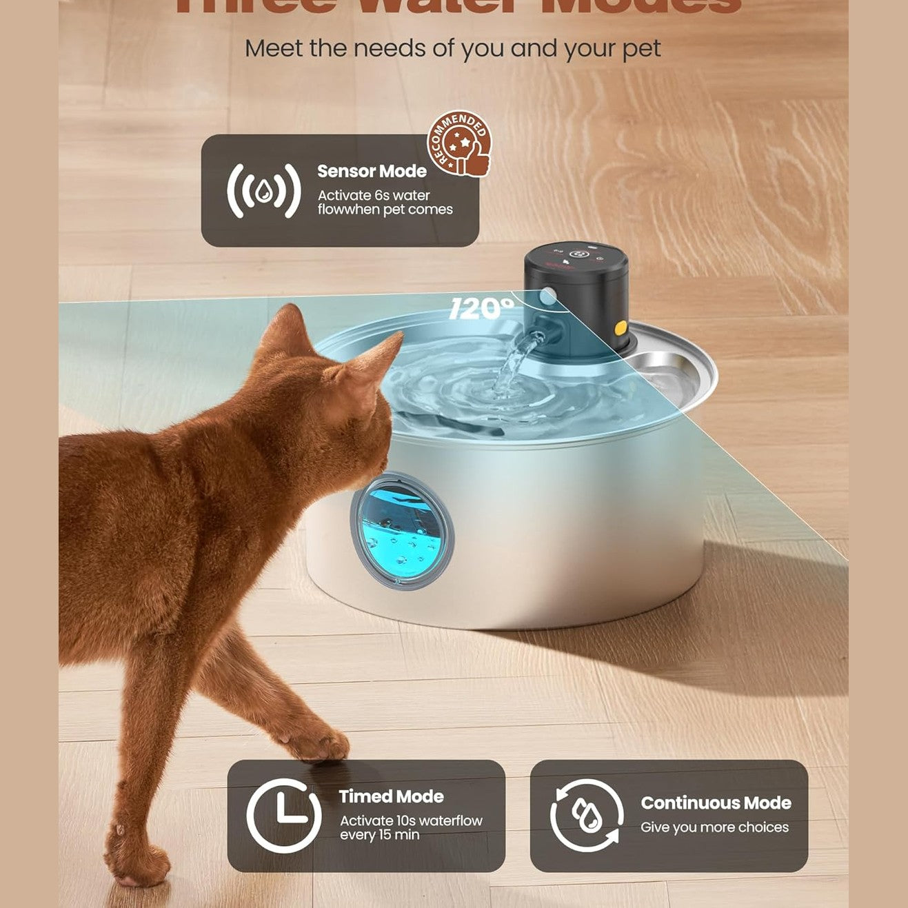 Stainless Steel Water Fountain With Sensor