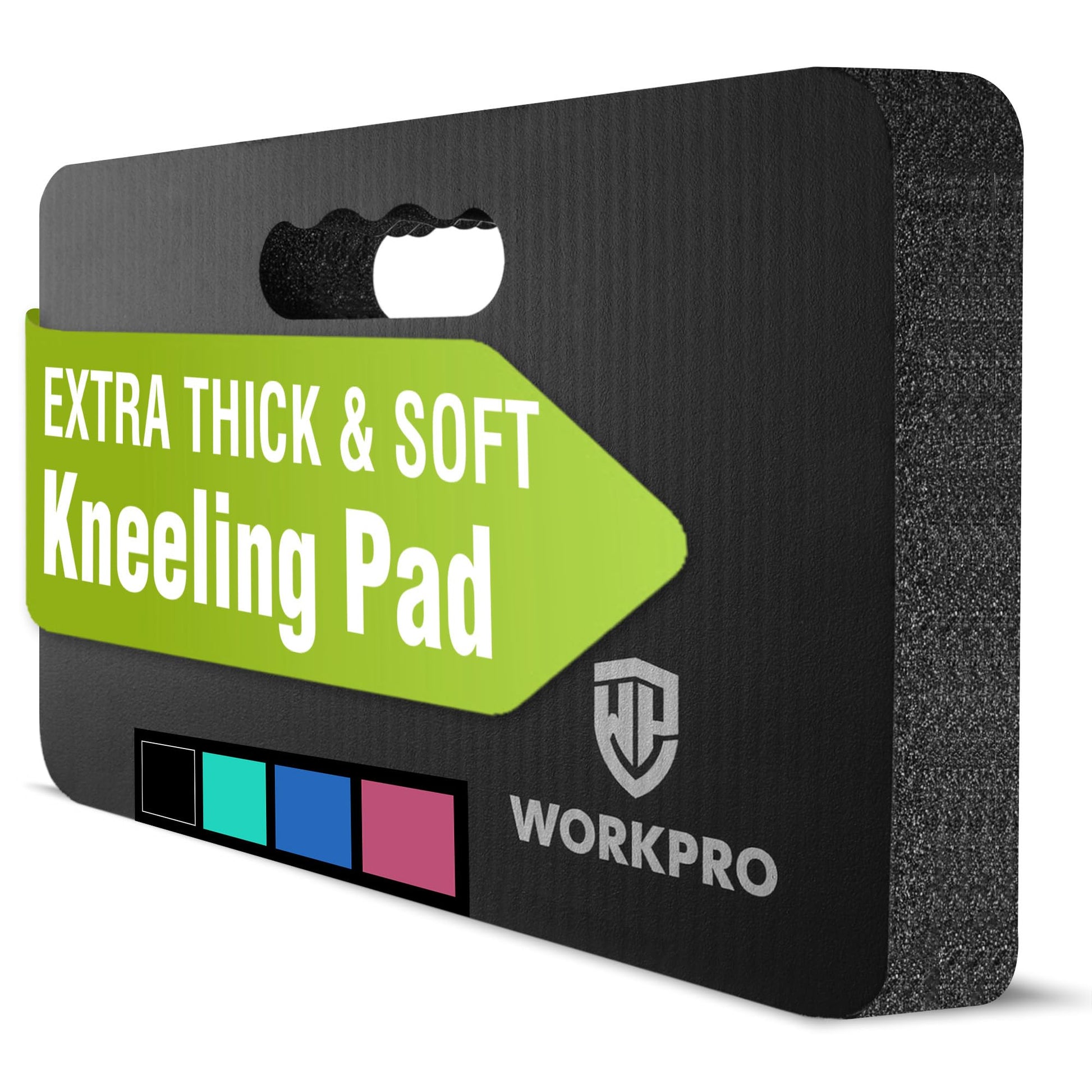 WORKPRO Extra Thick Kneeling Pad, Soft Foam Cushioning for Knee, Large Foam Kneeler Mat for Gardening, Bathing Baby, Workout Supplies, 17.5 x 11 x 1.5 in, Black - Medaid International