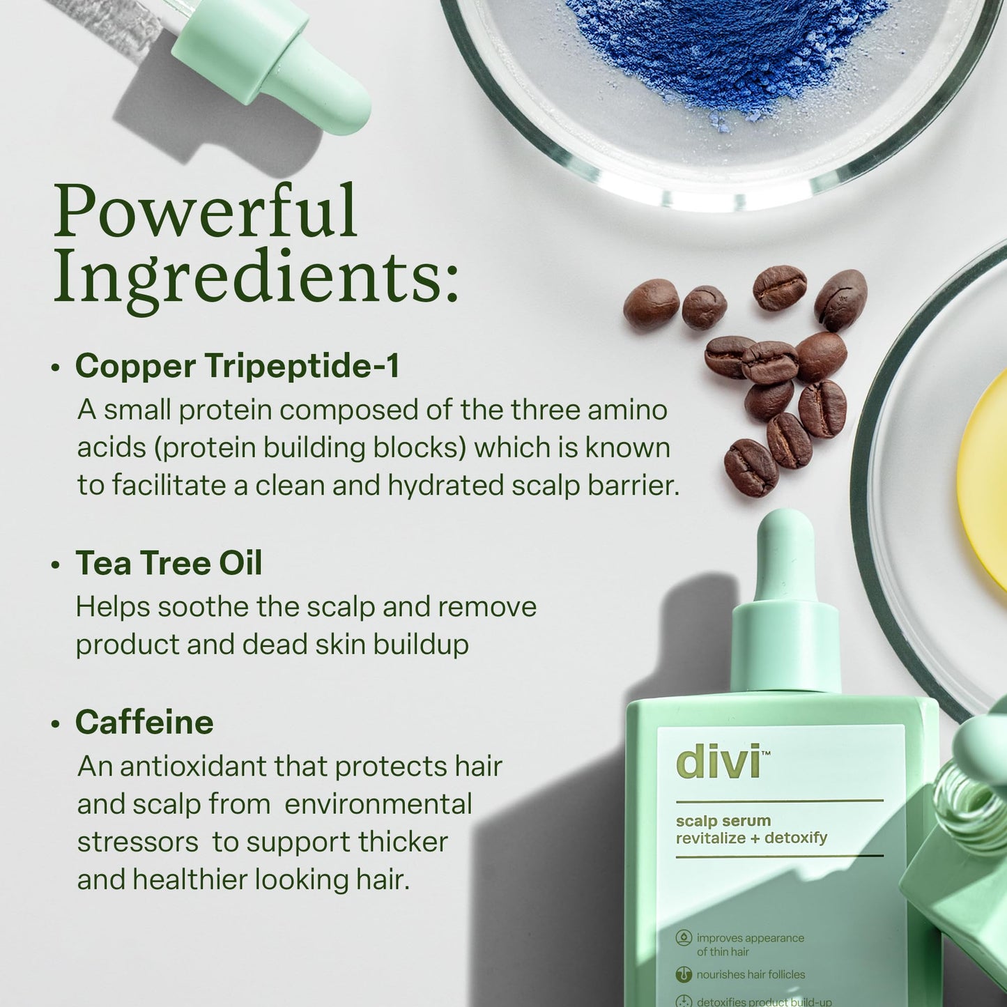 Divi Scalp Serum for Thinning Hair, 30ml – Clinically Tested, Nourishing Formula with Amino Acids, Caffeine & Rosemary Oil – Promotes Healthy Scalp & Fuller-Looking Hair, Reduces Oil & Product Buildup - Medaid International