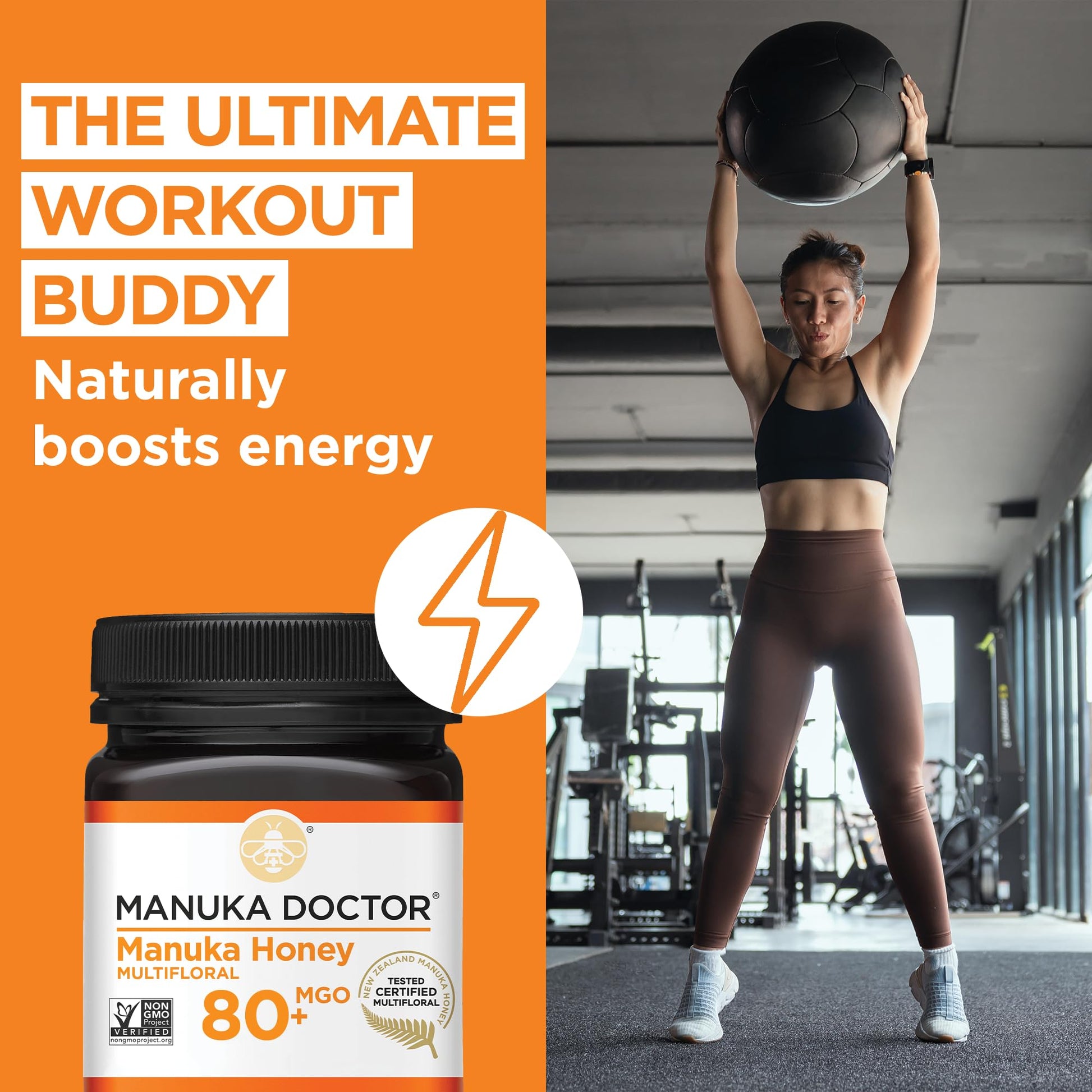 Manuka Doctor - MGO 80+ Manuka Honey Multifloral, 100% Pure New Zealand Honey. Certified. Guaranteed. Raw. Non-GMO (8.75oz) - Medaid International