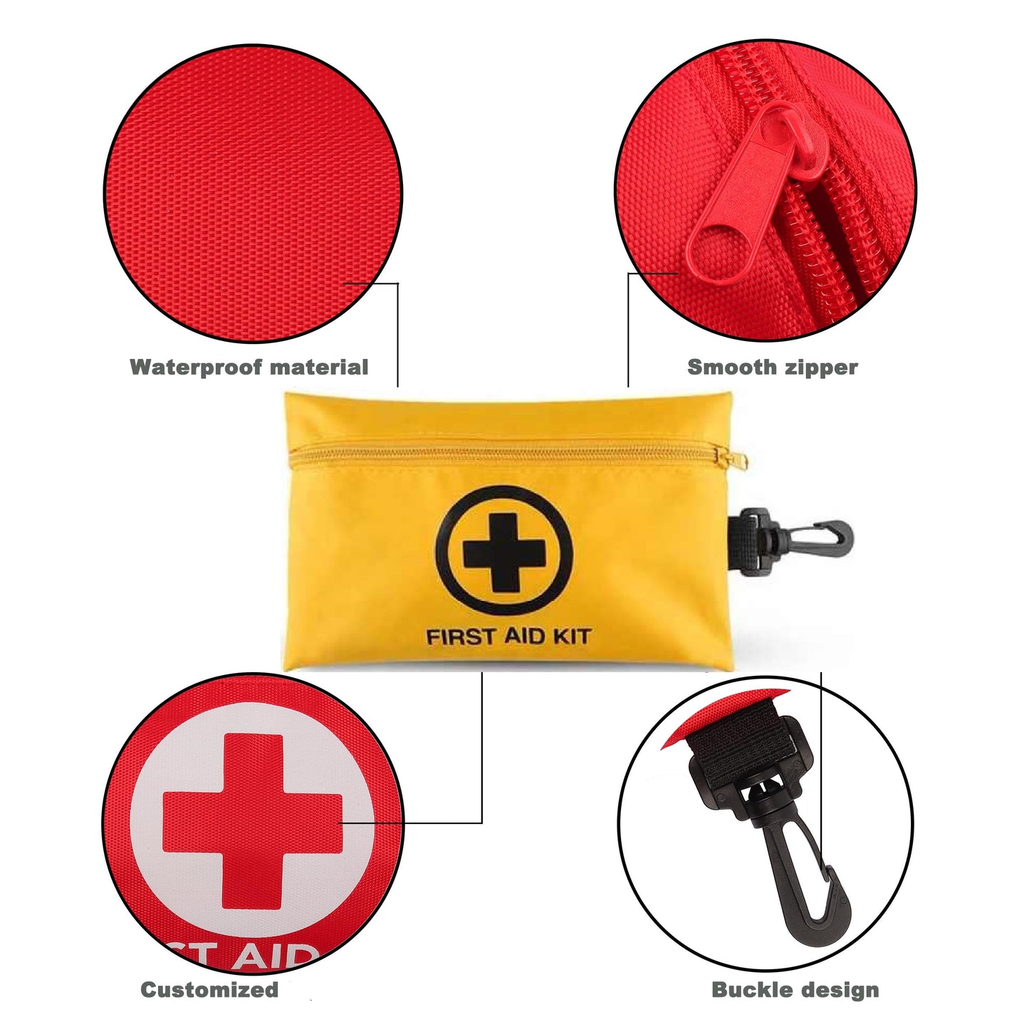 3 Packs 151 Pcs First Aid Kits Small for Survival Emergency Trauma Military Tactical Medical School Office Home Hunting Camping Hiking Fishing IFAK EMT Bag