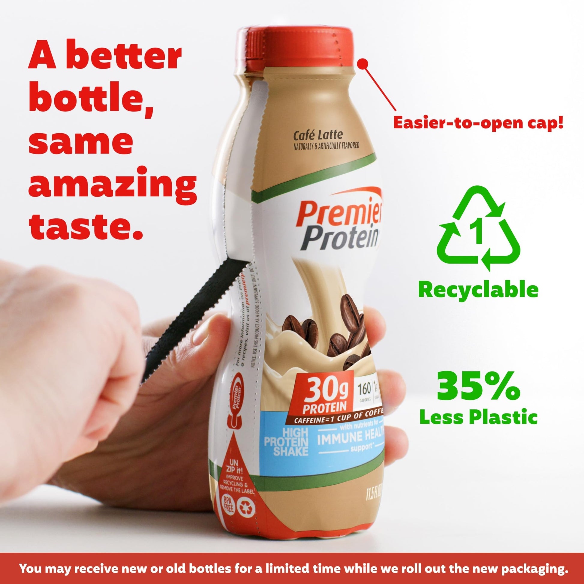 Premier Protein Shake, Café Latte, 30g Protein, 1g Sugar, 24 Vitamins & Minerals, Nutrients to Support Immune Health 11.5 fl oz, 12 Pack - Medaid International