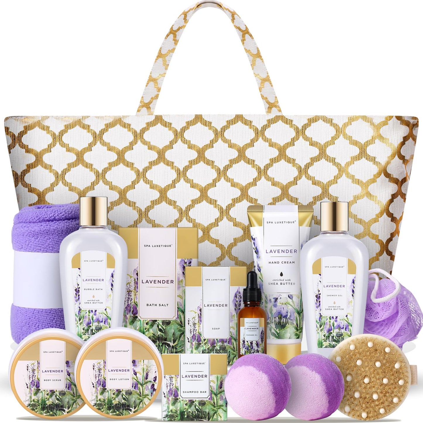 Gift Baskets for Women Spa Gift Baskets Spa Luxetique Tote Bag for Her Bath Sets - Medaid International