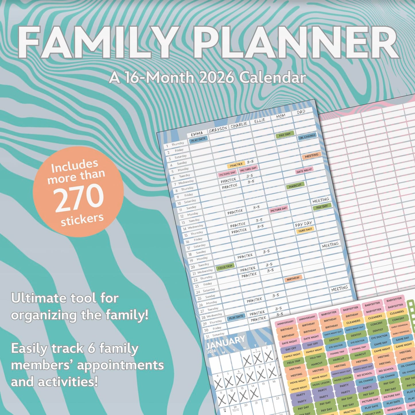 2026 Family Planner Wall Calendar - Medaid International