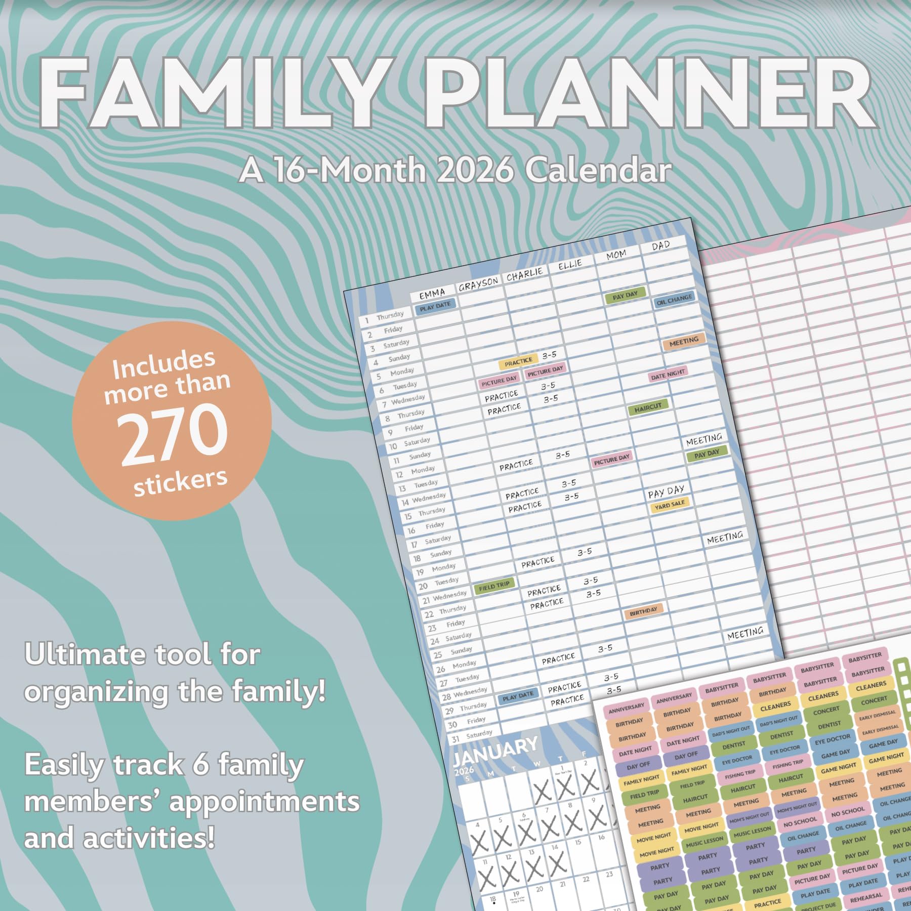 2026 Family Planner Wall Calendar - Medaid International