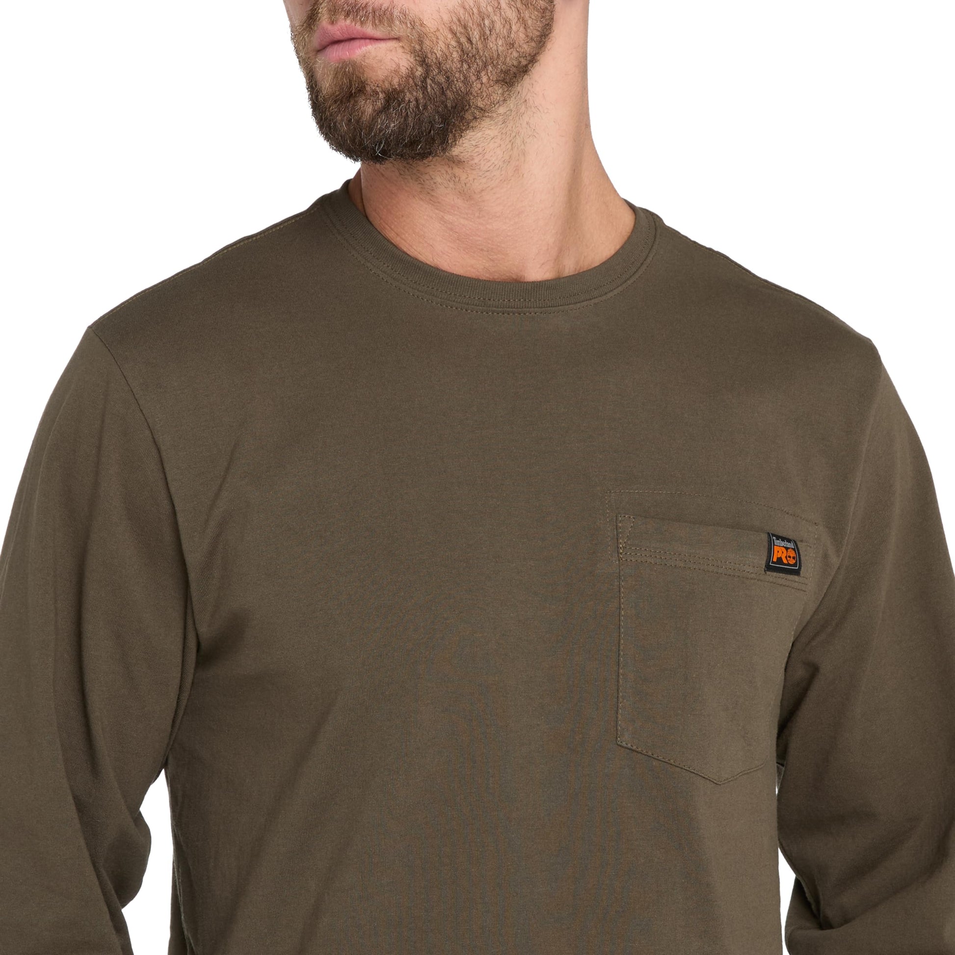 Timberland PRO Men's Core Pocket Long-Sleeve T-Shirt, Olive Night, Extra Large - Medaid International