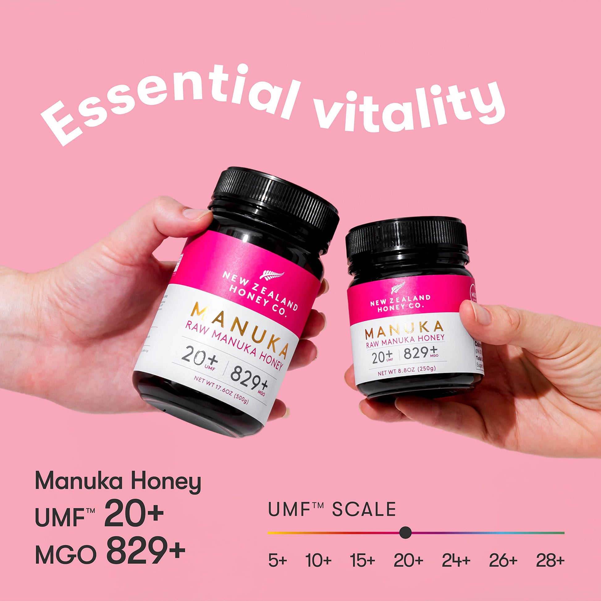New Zealand Honey Co. Raw Manuka Honey UMF 20+ / MGO 829+ | UMF Certified | 4.4oz | Medical Grade Raw Honey - Medaid International