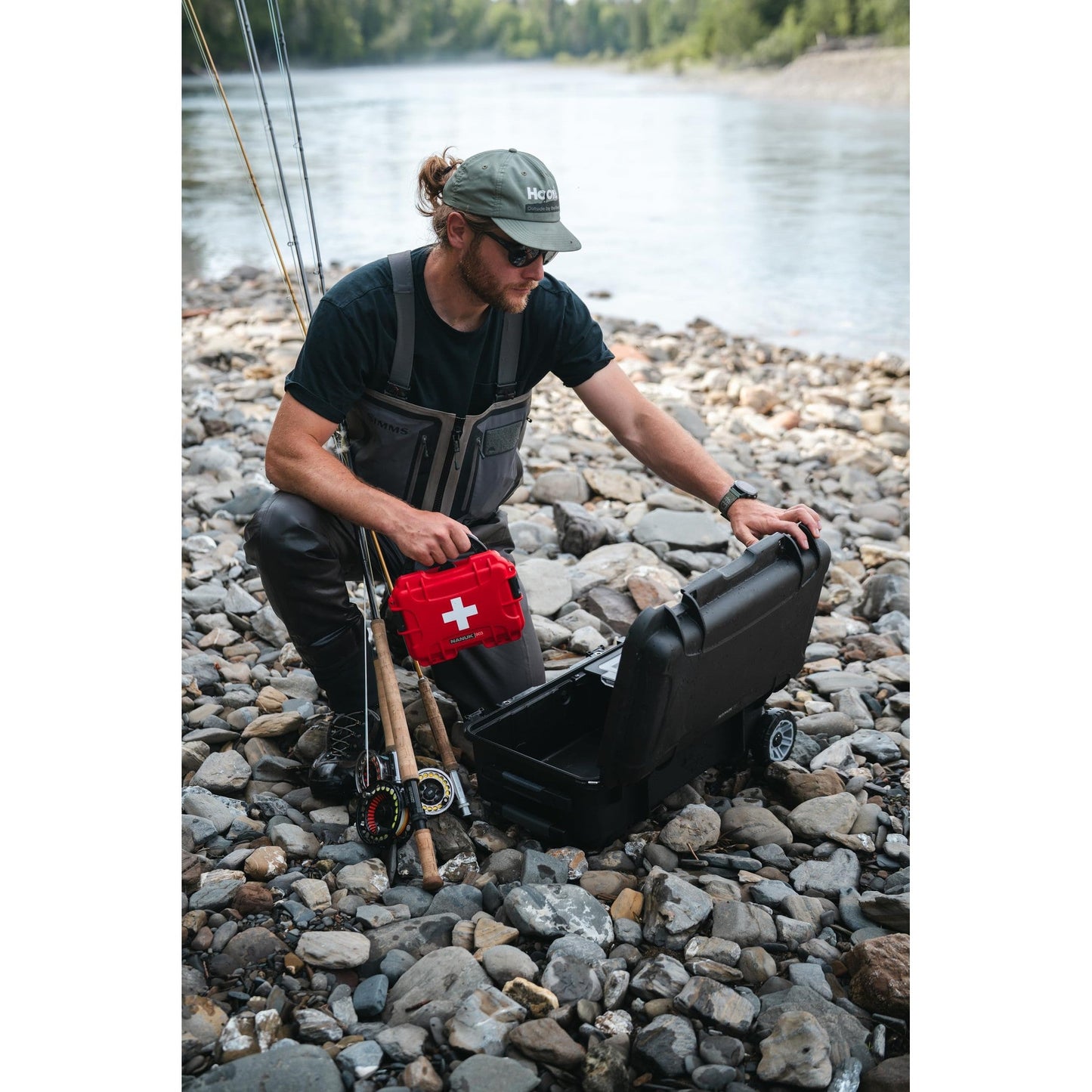 NANUK 903 Waterproof First Aid Box Empty – Durable, Medical First Aid Organizer Case, IP67-Rated, Dustproof, Impact-Resistant, and Floats (7.4" x 4.9" x 3.1") – Red