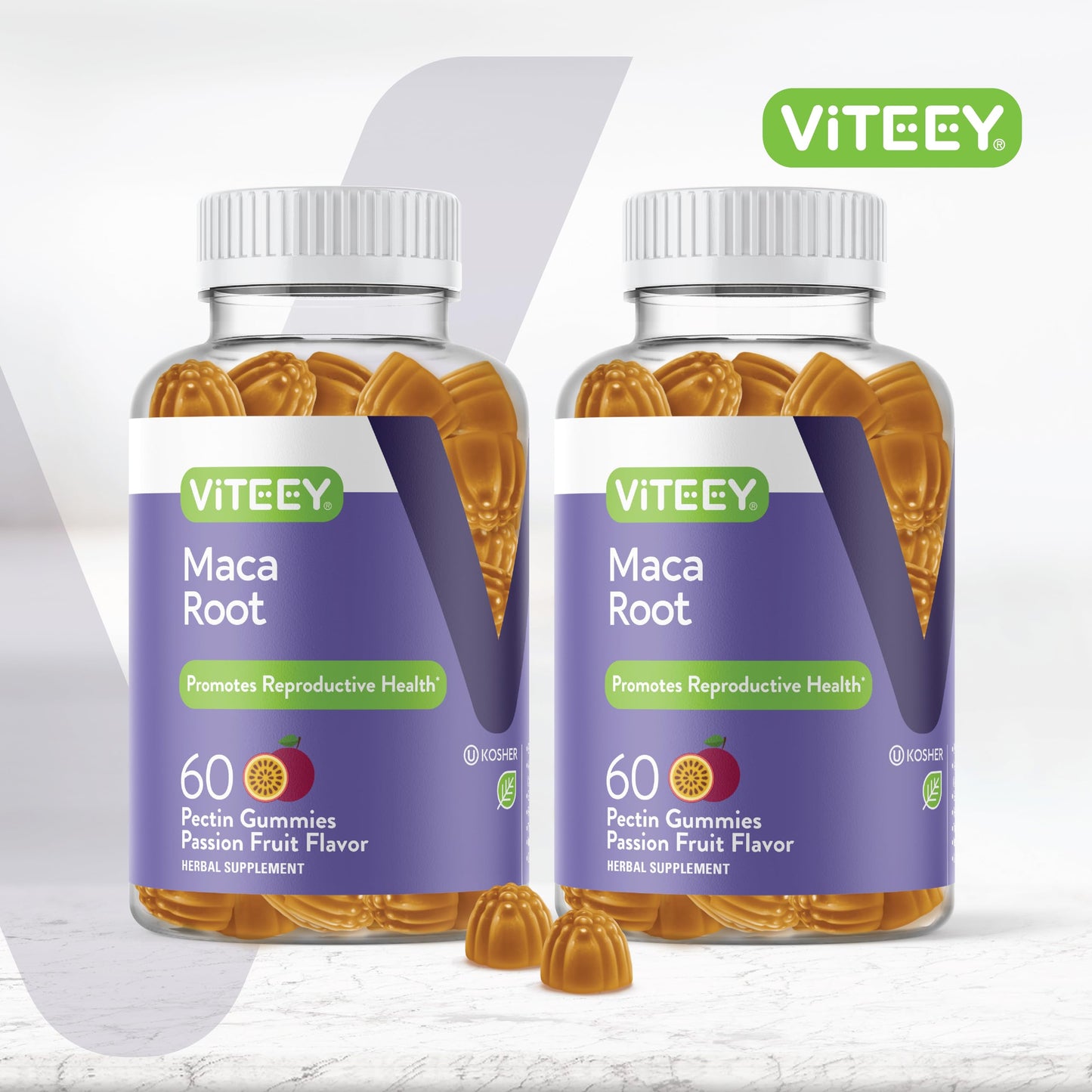 Viteey Black Maca Root Gummies - Drive, Passion & Energy Support - Black Maca Root for Men & Women - Vegan, Gluten Free - 120 Count - Medaid International