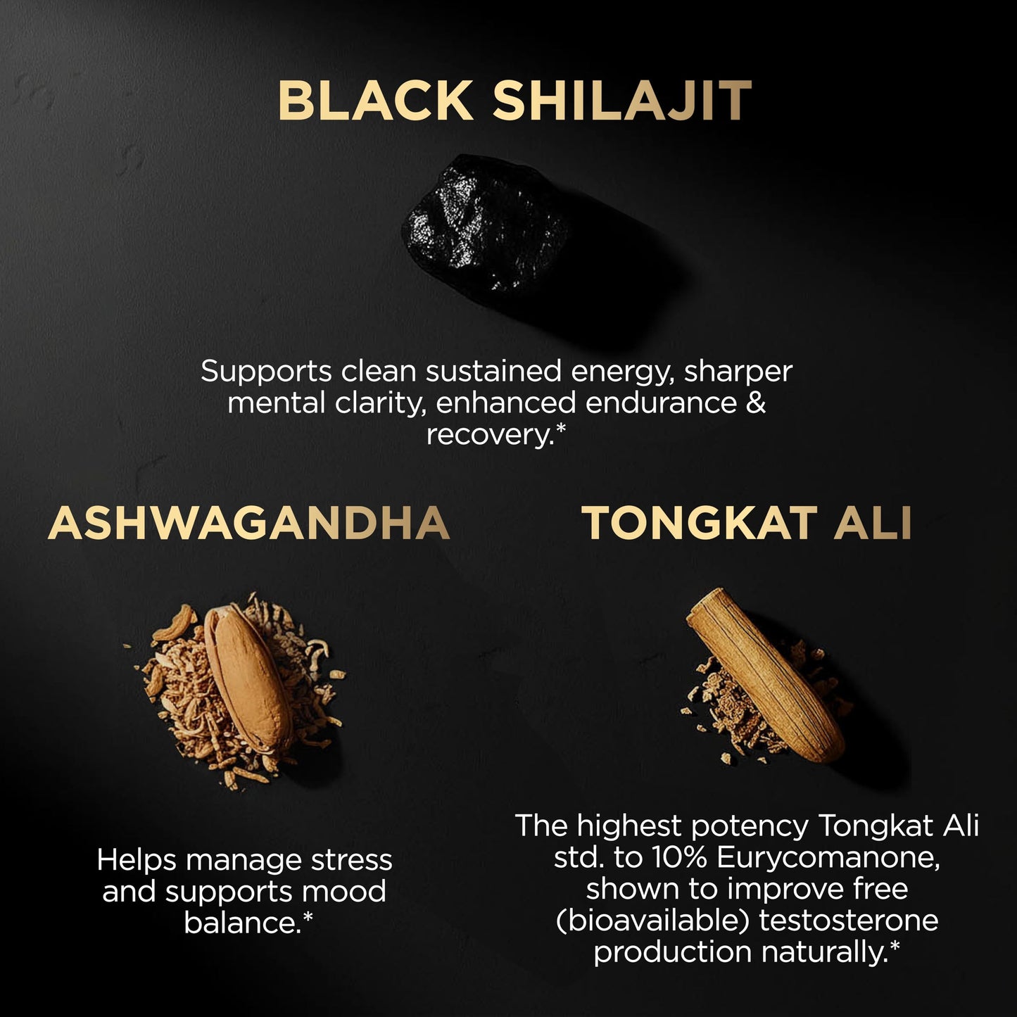 103,800mg Black Shilajit for Men 100x Strength w. Ashwagandha & Tongkat Ali 10% Extract - Ultra Pure Himalayan Shilajit Capsules 60% Fulvic Acid - Energy, Stamina & Performance Mens Health Supplement - Medaid International