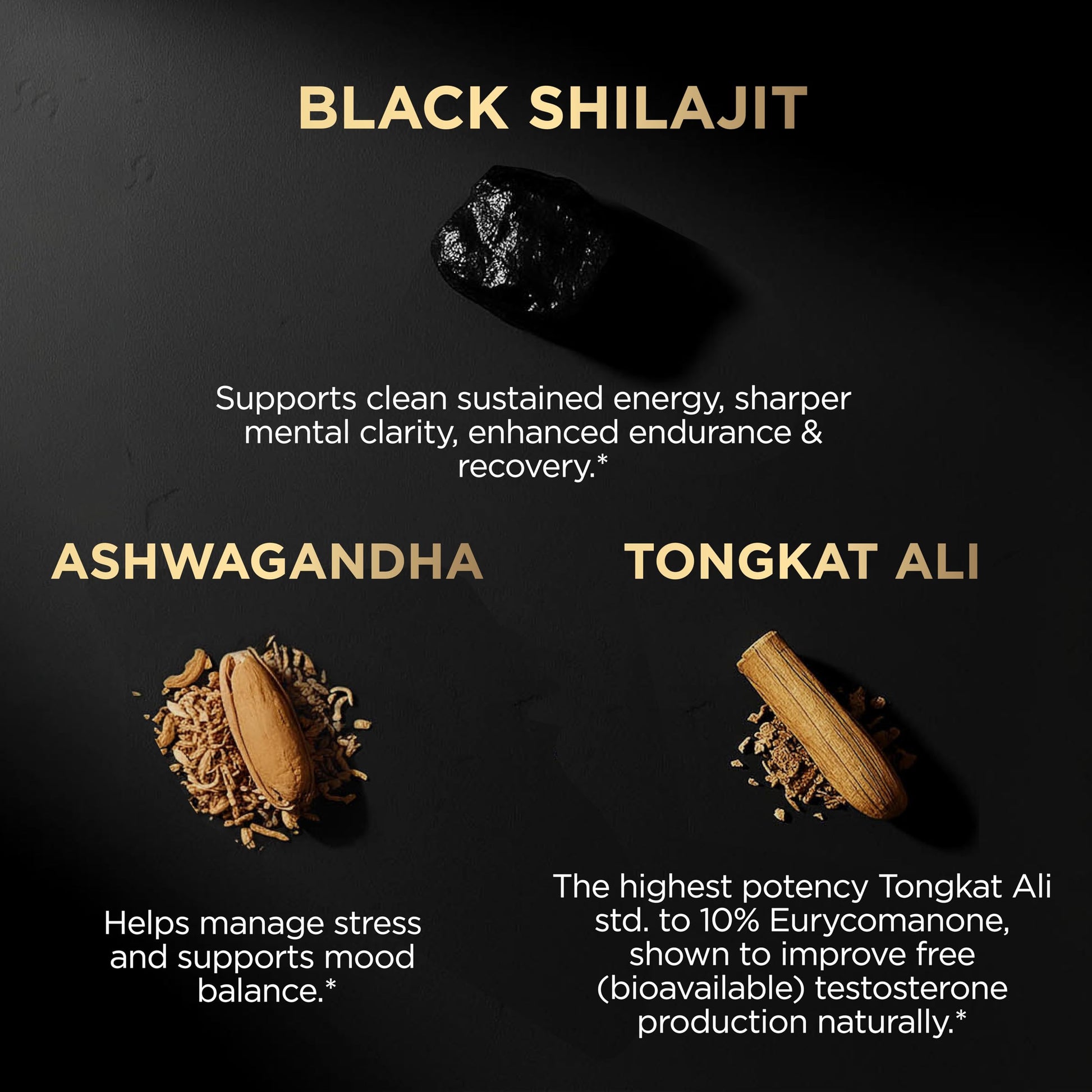 103,800mg Black Shilajit for Men 100x Strength w. Ashwagandha & Tongkat Ali 10% Extract - Ultra Pure Himalayan Shilajit Capsules 60% Fulvic Acid - Energy, Stamina & Performance Mens Health Supplement - Medaid International