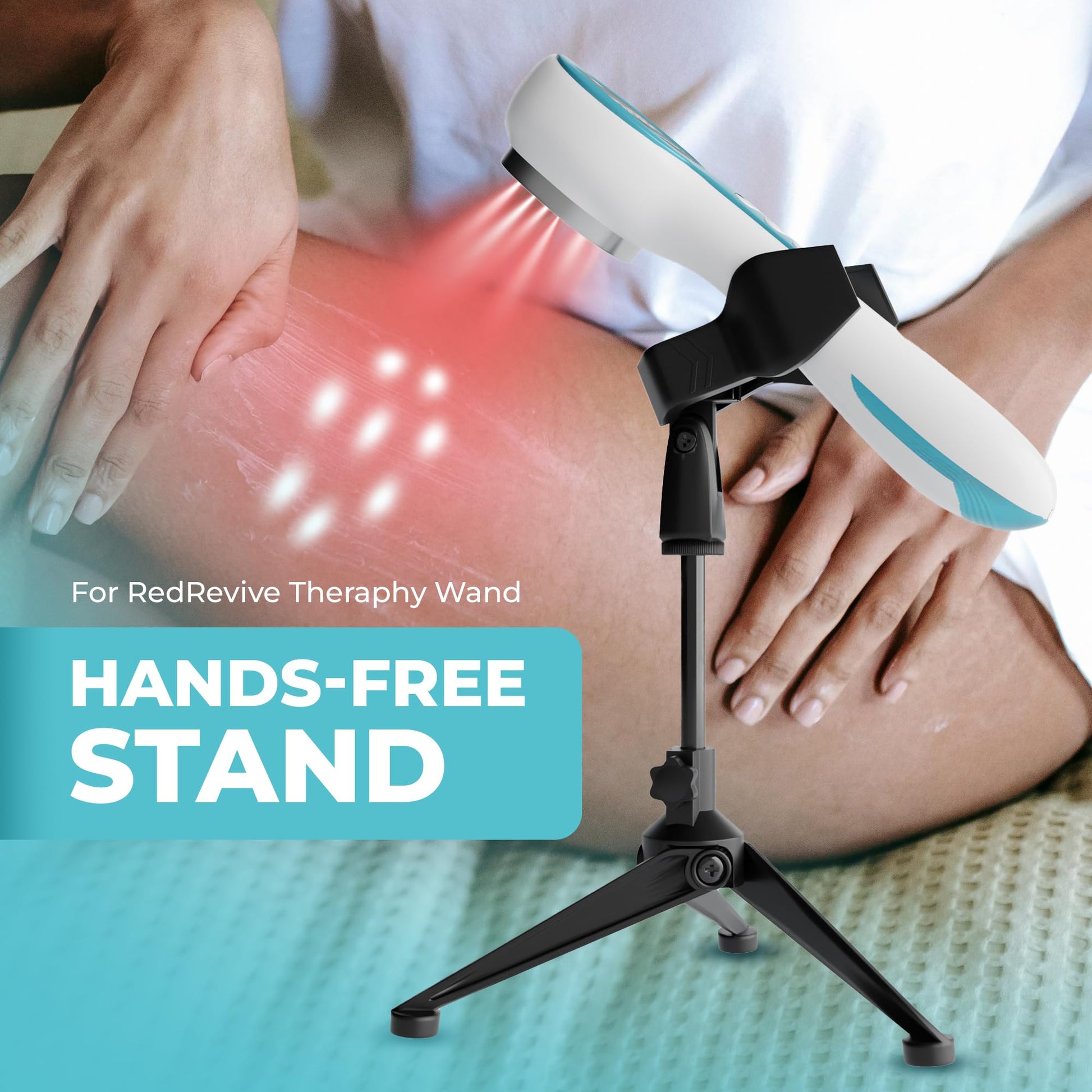 Norelie Stand for RedRevive Cold Laser Therapy Device, 360° Rotatable, Height-Adjustable Holder for Hands-Free Use and Convenient Storage of Red Light Therapy Wand - Medaid International