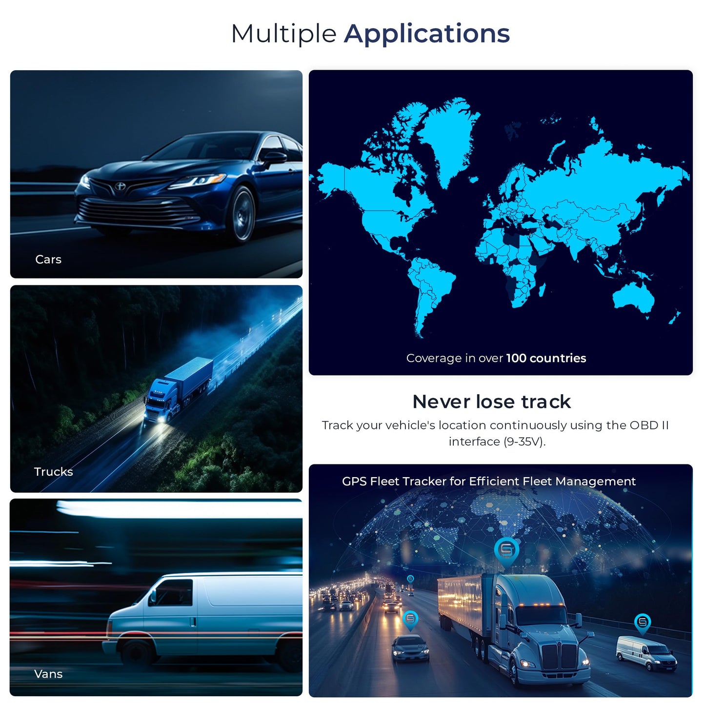 Salind GPS 4G LTE OBD 9-35V Fleet and Vehicle Tracker – Hidden Car, Truck, Trailer Locator with Real-Time Monitoring, Route History, Mileage, GeoFence, Compact Splash Proof Design, Fixed Connection - Medaid International