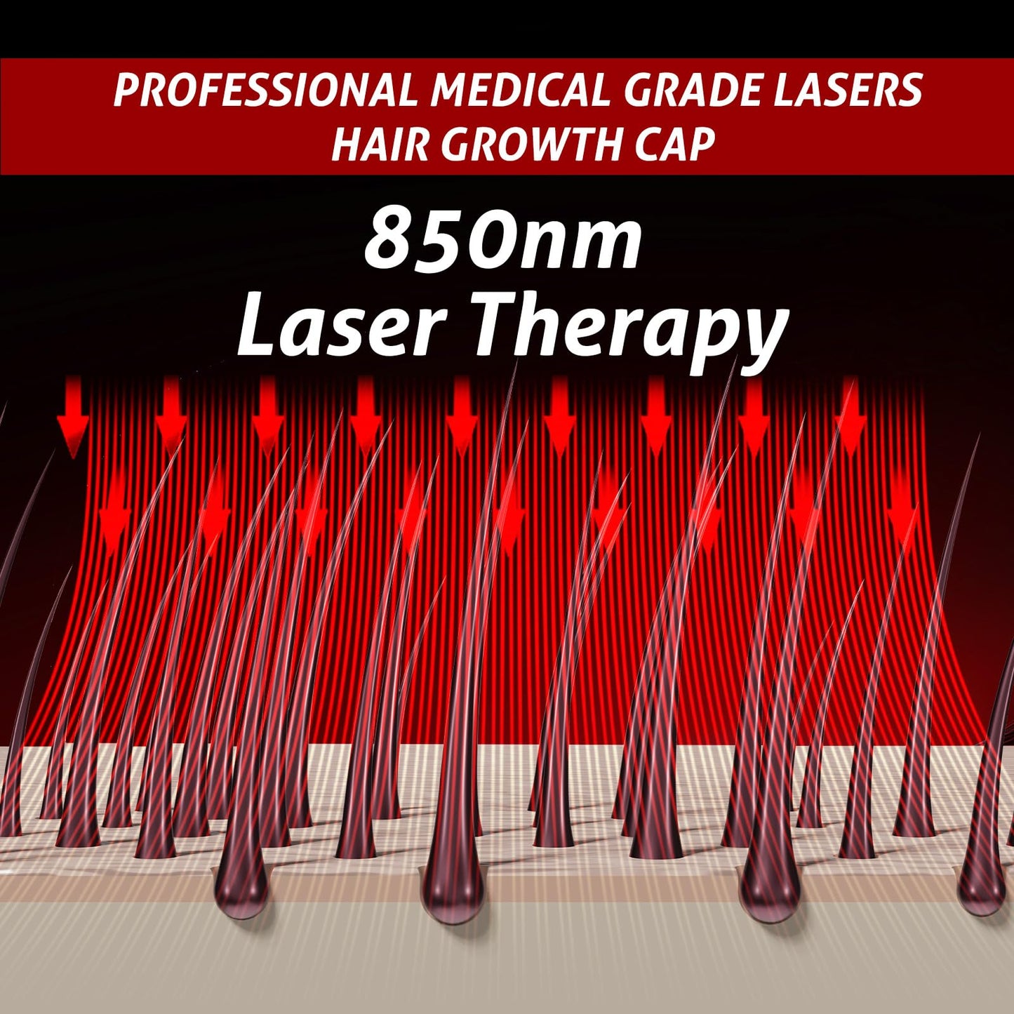 Laser Cap, Laser Red Light Therapy for Hair Growth System, Hair Thinning & Alopecia Treatment for Men & Women, Laser Cap for Hair Regrowth Stimulates Denser Fuller Hair - Medaid International