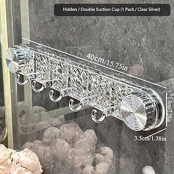 Suction Wall Hooks with Crystal Design