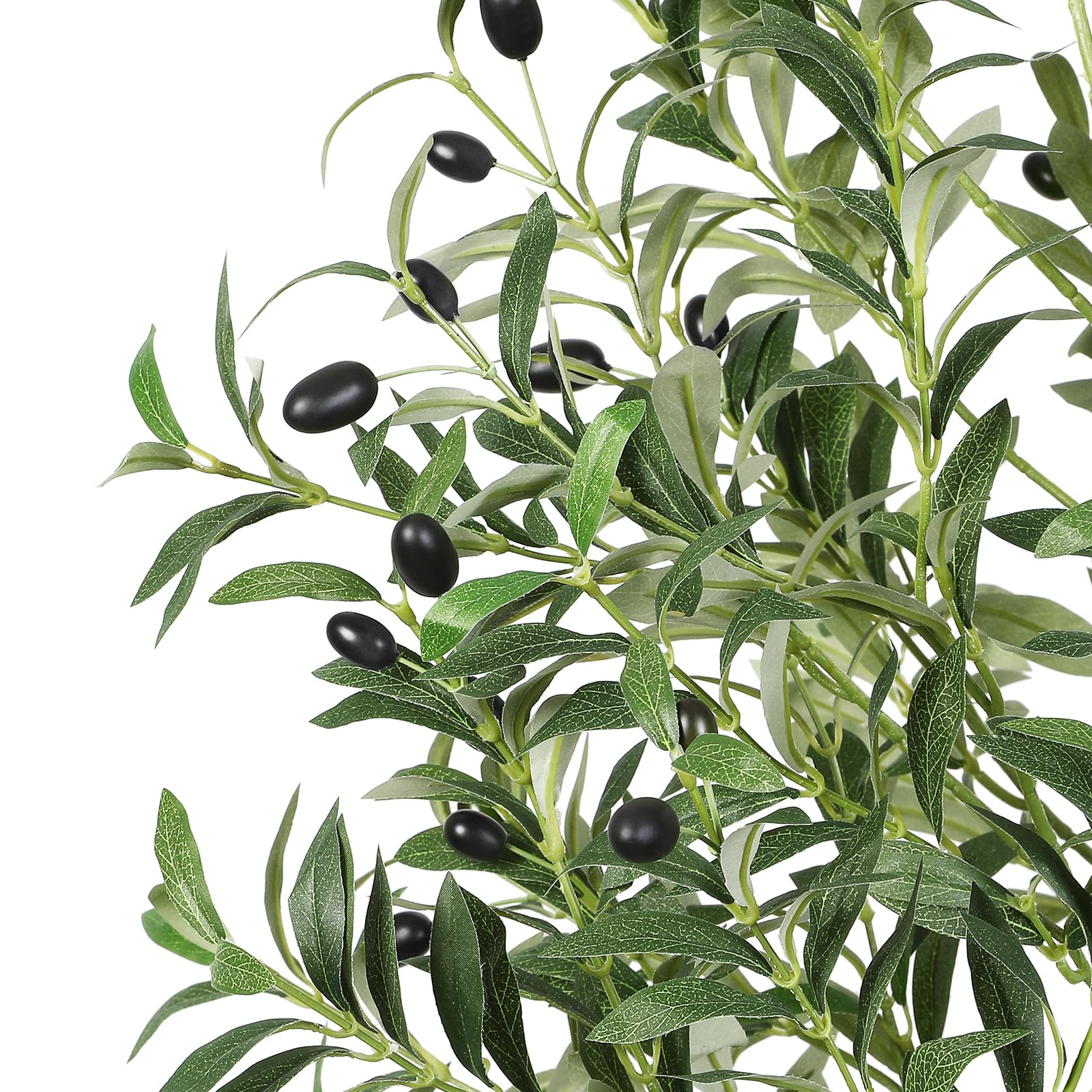 Alupssuc 6FT Artificial Olive Tree Big tall Fake Plants, 6 Feet Artificial Olive Silk Plants Indoors with Curved Trunk in Pots, Fake Tree for Home Office Living Room Indoor Outdoor Decor, 180cm - Medaid International