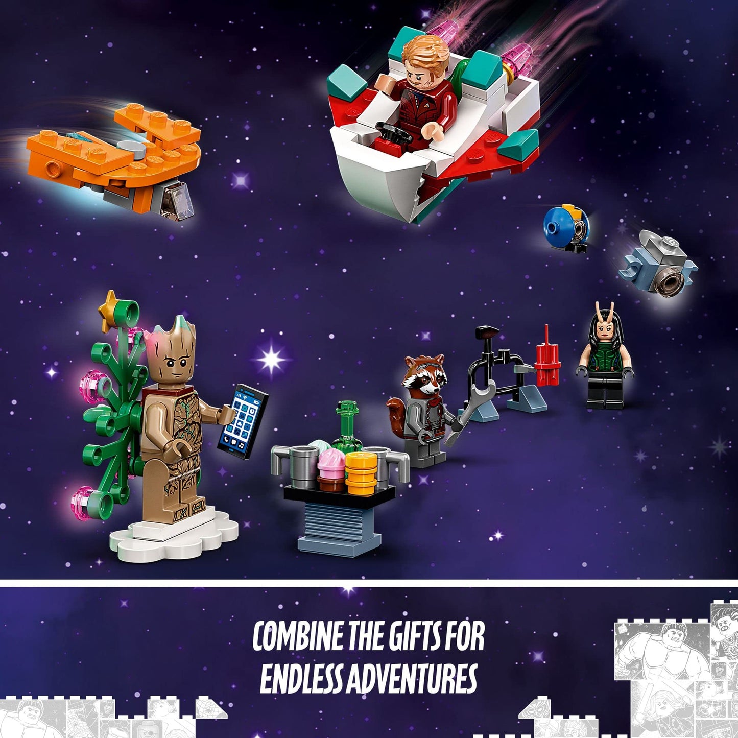 LEGO Marvel Studios’ Guardians of The Galaxy 2022 Advent Calendar 76231 Building Toy Set and Minifigures for Kids, Boys and Girls, Ages 6+ (268 Pieces) - Medaid International