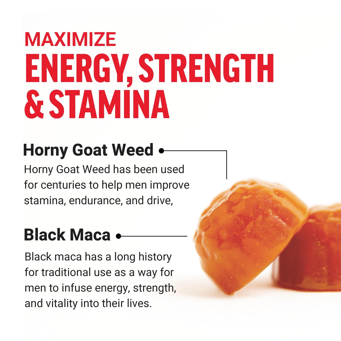 Force Factor Test X180 Gummies Testosterone Booster for Men with Tongkat Ali, Horny Goat Weed, Tribulus Terrestris, Fenugreek, & Black Maca, Supplement Men, Berry Punch, 60 Gummies, 1-Pack - Medaid International