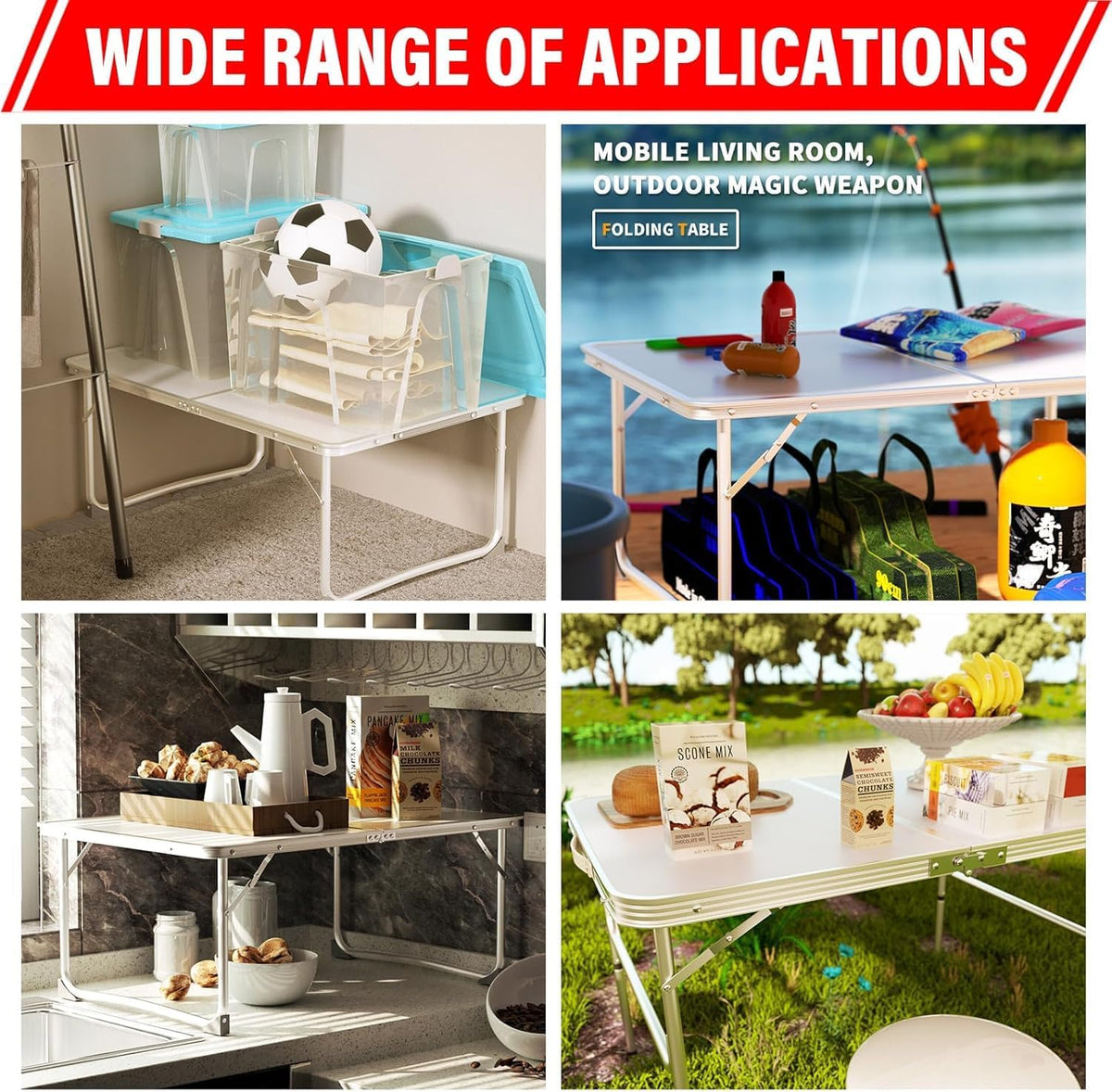 WOLTU Adjustable Height Folding Table (CPT8128EI)