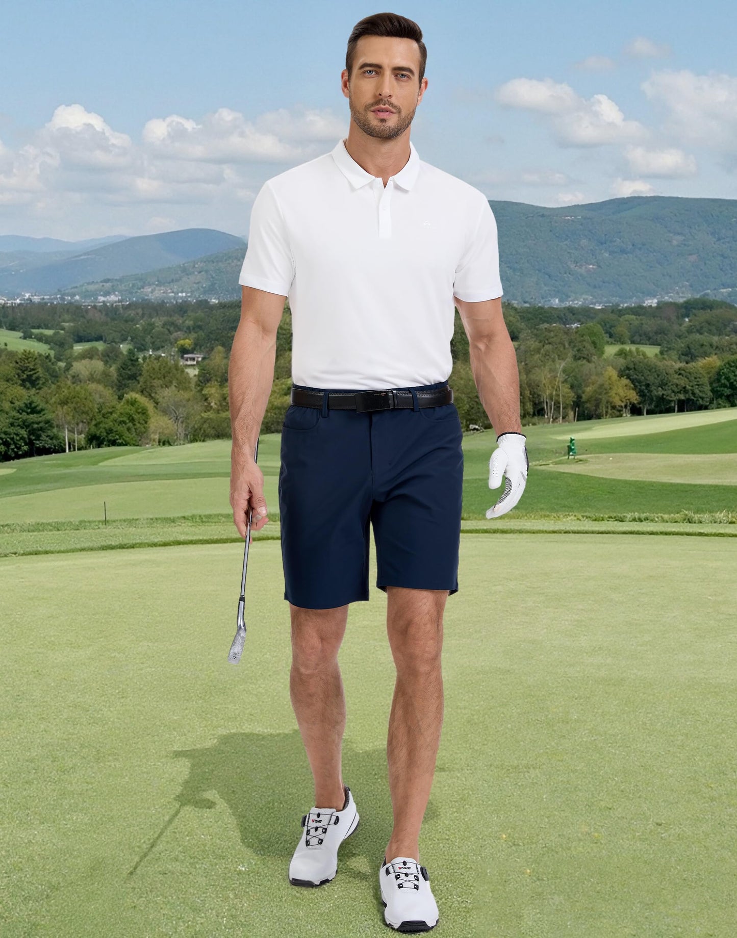Pioneer Camp Men's Golf Shirt UPF 50+ Quick Dry Polo Shirts Short Sleeve Moisture Wicking Performance Tees Collar Work Shirts - Medaid International