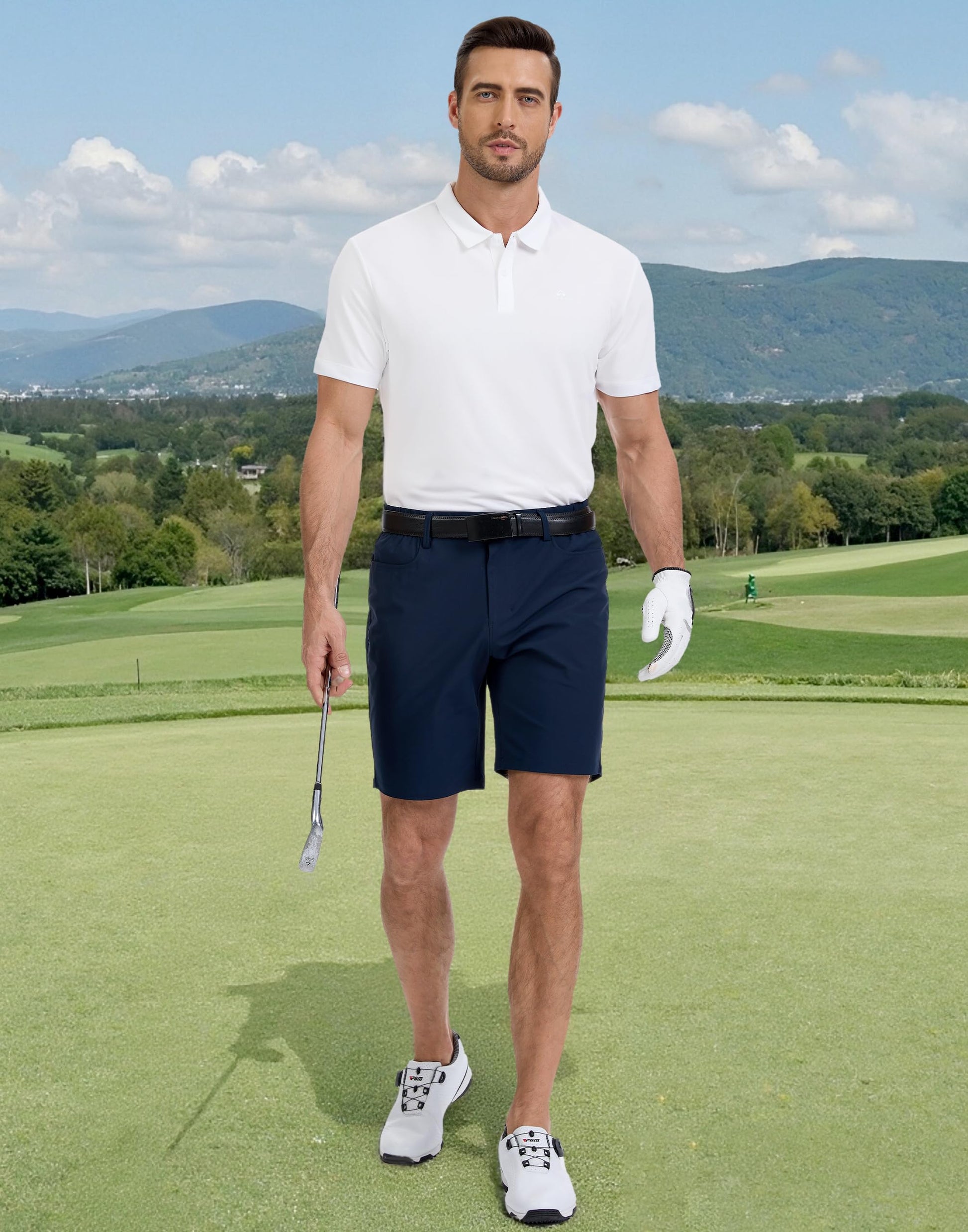 Pioneer Camp Men's Golf Shirt UPF 50+ Quick Dry Polo Shirts Short Sleeve Moisture Wicking Performance Tees Collar Work Shirts - Medaid International