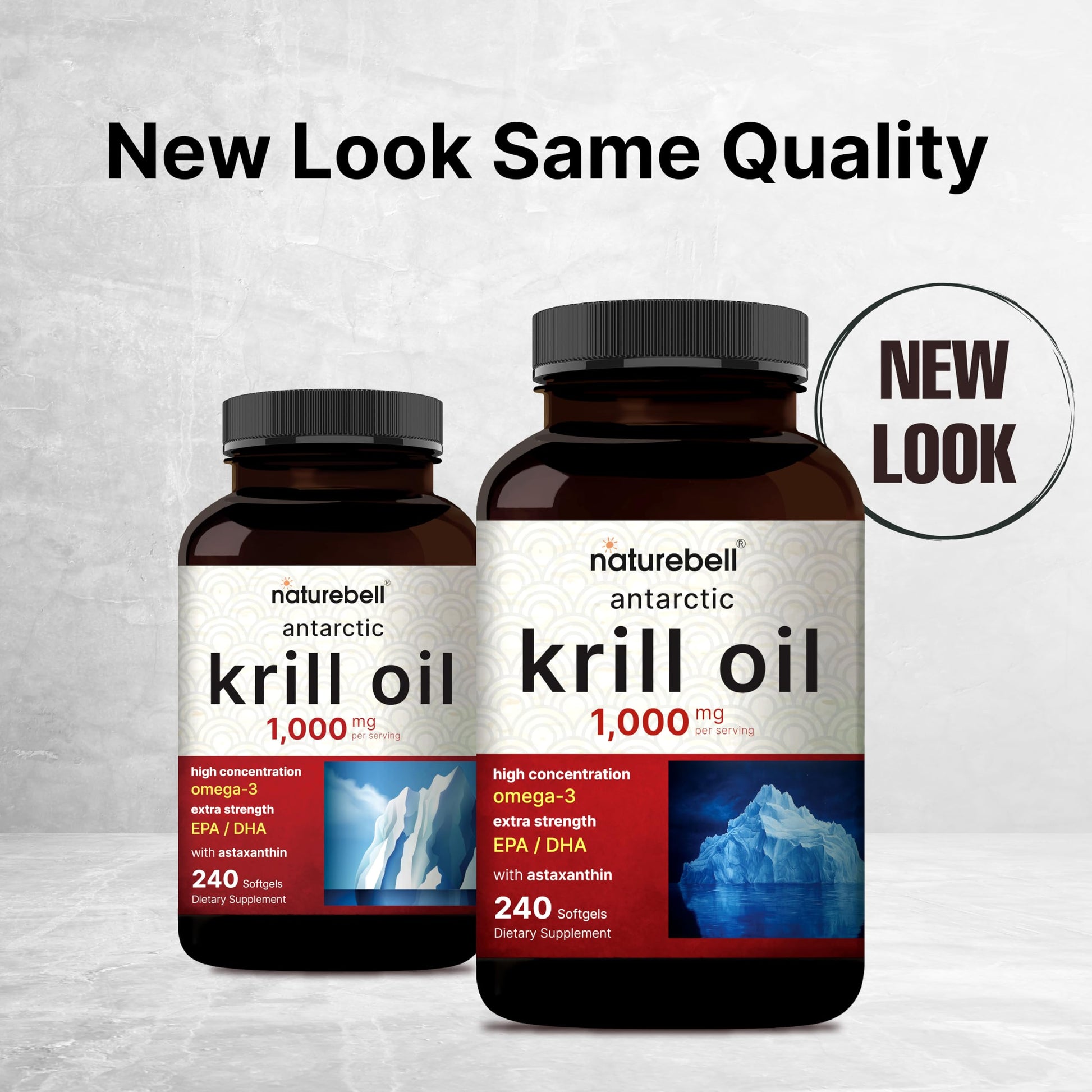 NatureBell Antarctic Krill Oil 1000mg Supplement, 240 Softgels, Natural Source of Omega-3s, EPA, DHA and Astaxanthin - No Aftertaste - Support Heart Health, Mercury Free & Non-GMO - Medaid International