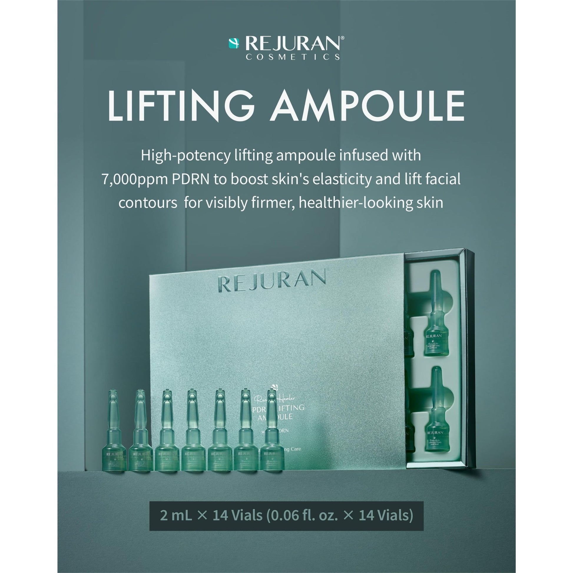 REJURAN® Recover c-PDRN® Lifting Ampoule - High Concentration Original PDRN Serum for Collagen Boost, Deep Hydration, Skin Soothing, Gentle Formula & Intensive Anti-Aging Korean Skincare. (2ml x 14) - Medaid International