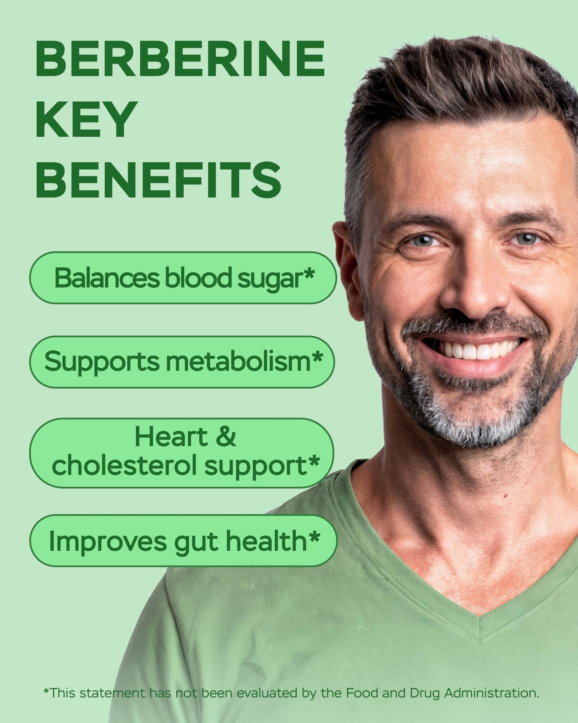 Berberine HCL Supplement - Triple Strength GLP-1 Activator with Apple Cider Vinegar & Green Tea Extract - Body Composition Support, Digestive Health, Support Heart Health, Immune System (60 Capsules) - Medaid International