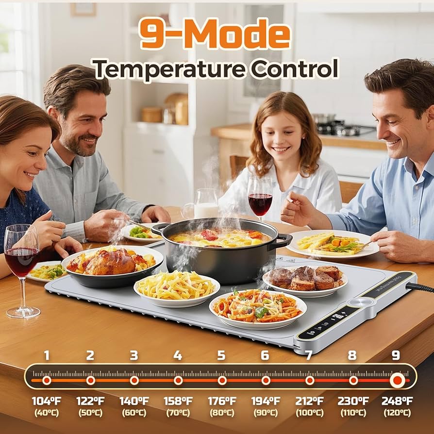 ThermaMat™ | Flexible Food Warming Mat حصيرة تدفئة الطعام مرنة