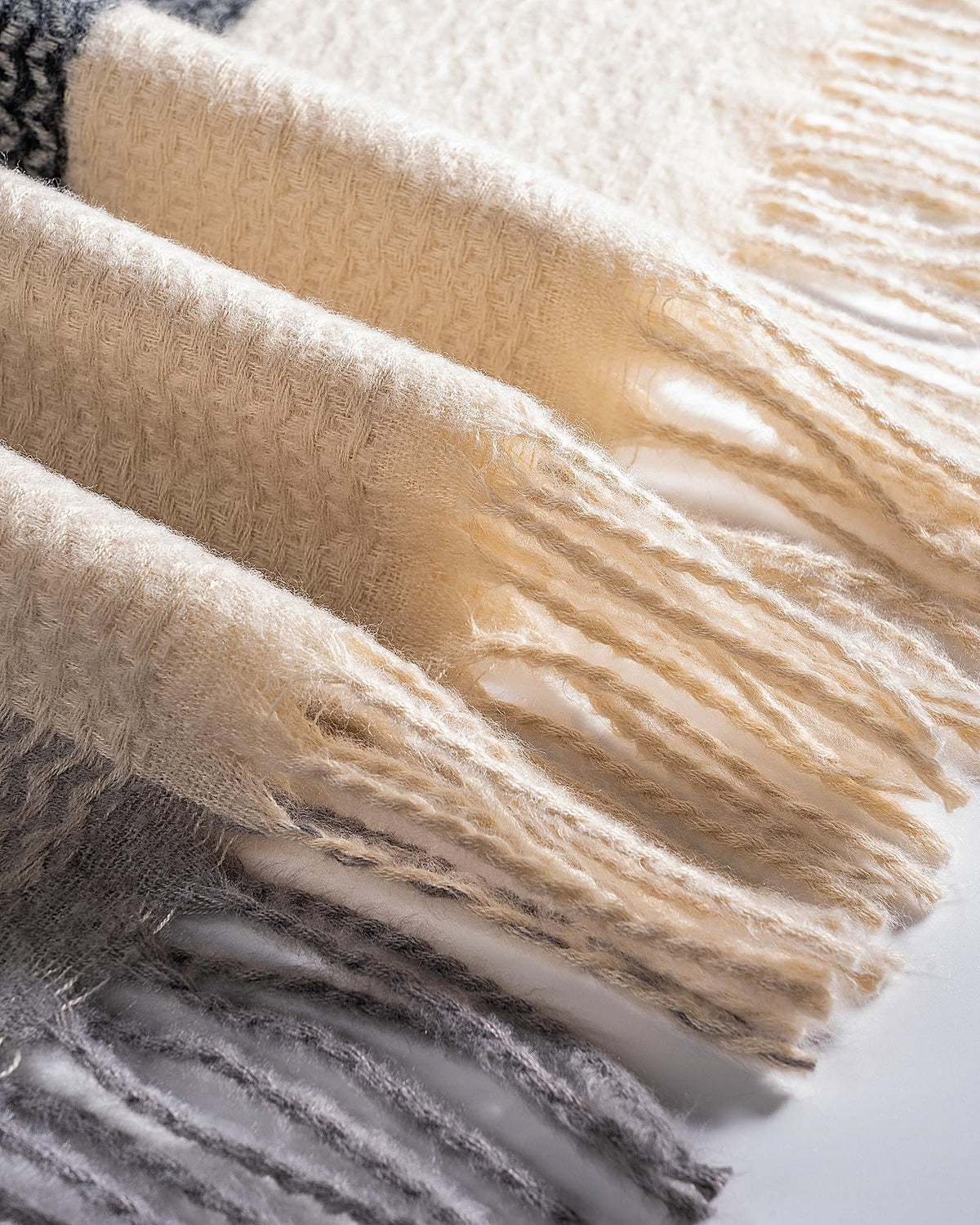 KASTWAVE Knit Shawl Wraps for Women, Wraps Oversized Winter Scarf, Warm Poncho Sweater, Warm Wearable Tassels Open Front capes, Travel Birthday Gifts for Winter Fall