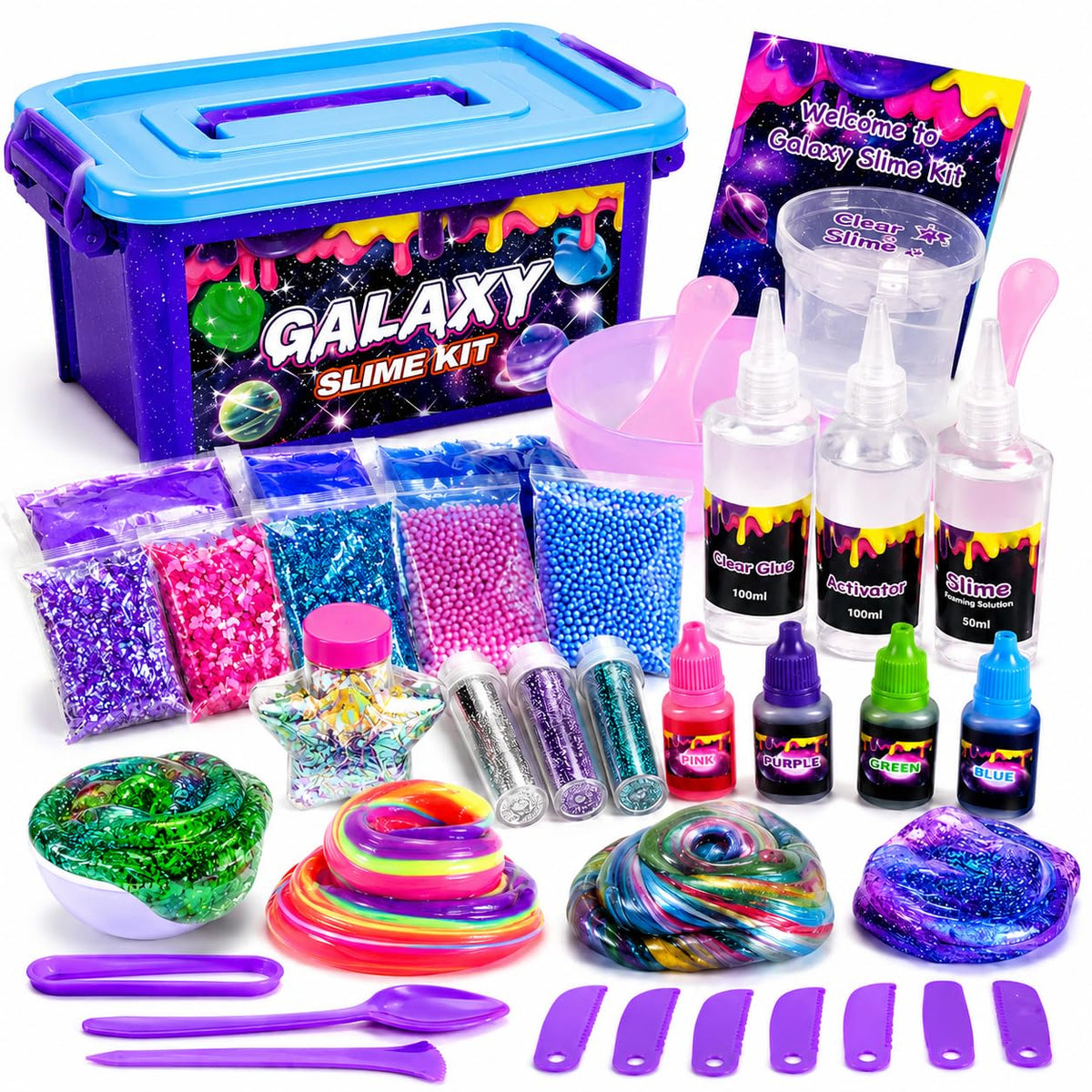 Slime Making Kit for Kids – DIY Butter, Foam & Cloud Slime Kit for Girls & Boys, Toys for Girls, Birthday Gift Boy Girl, Slime for Kids, Educational Creative Toy Age 6+