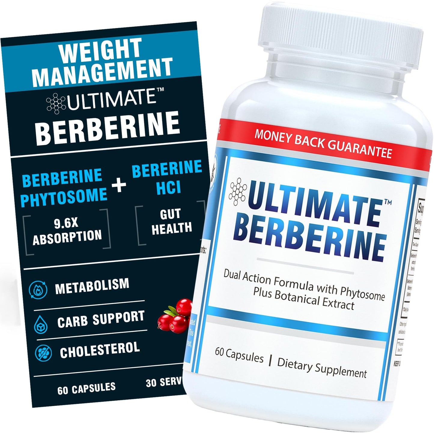 Ultimate Berberine Phytosome for Metabolic Health, Appetite Control & Gut Health - 9.6X Absorption with Dual Action Formula - Immunity & Cholesterol Support - 1000mg Clinical Dose - Third Party Tested - Medaid International