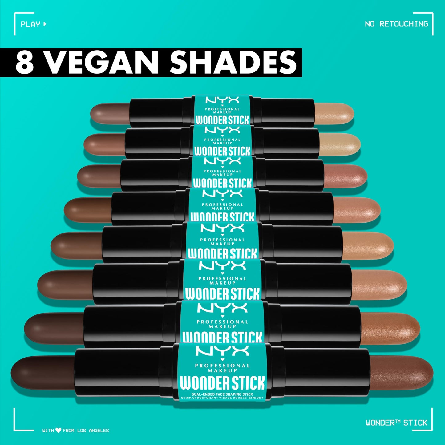 NYX PROFESSIONAL MAKEUP Wonder Stick, Face Shaping & Contouring Stick - Medium Tan - Medaid International