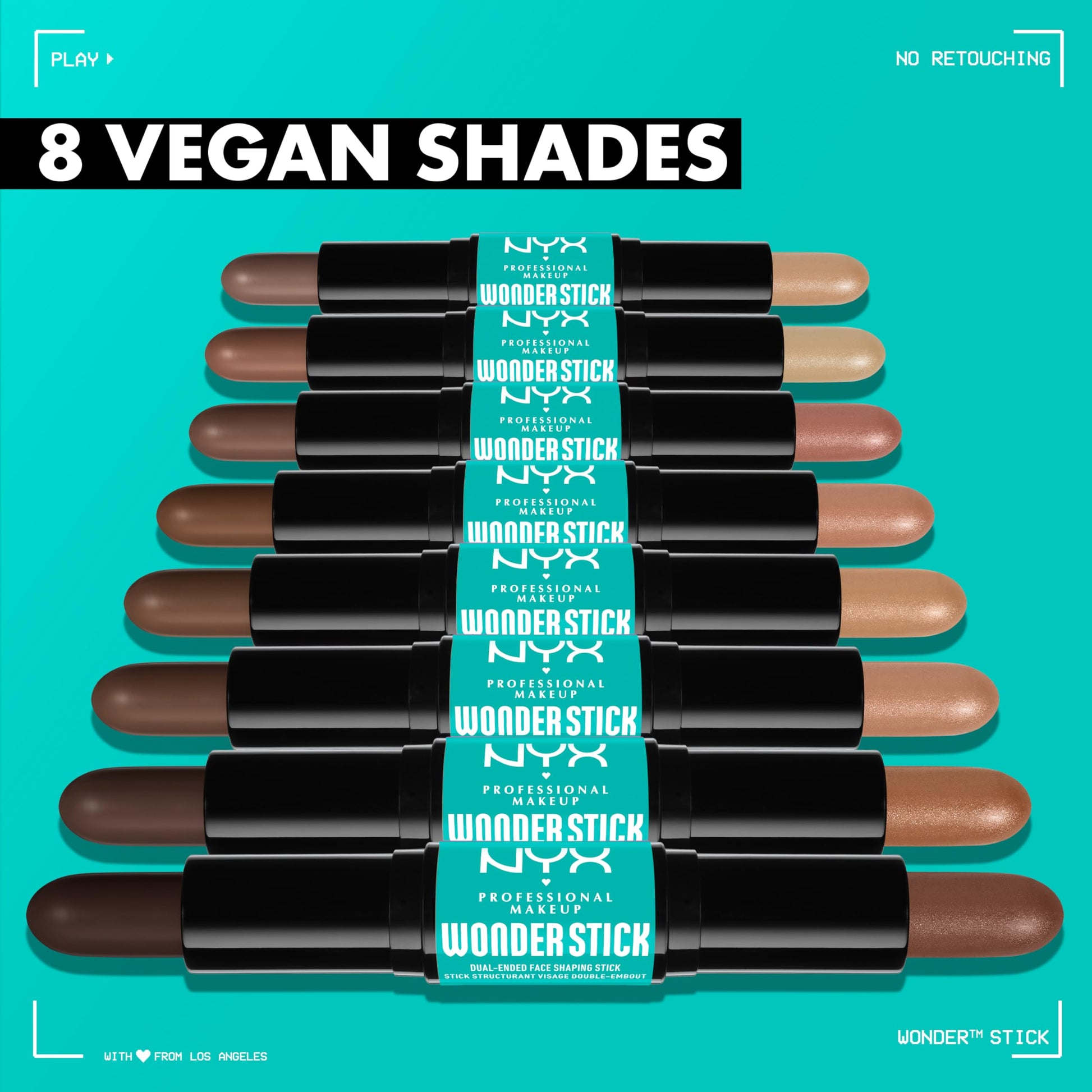 NYX PROFESSIONAL MAKEUP Wonder Stick, Face Shaping & Contouring Stick - Medium Tan - Medaid International
