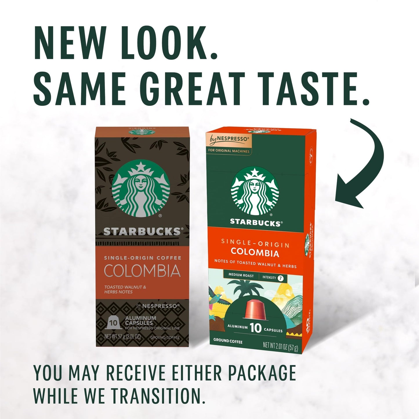 Starbucks by Nespresso Original Line, Single-Origin Colombia, Medium Roast Coffee, 50-count Espresso Pods