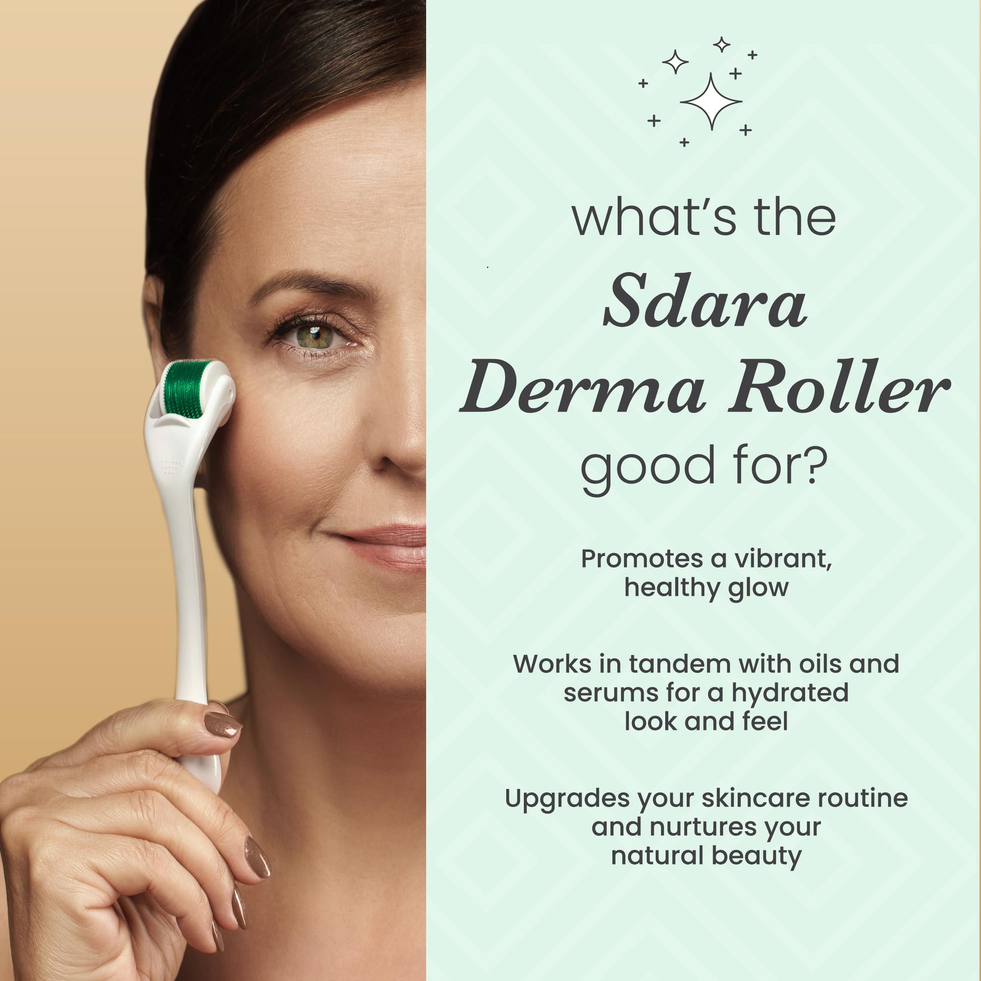 Sdara Skincare Derma Roller Microneedling Roller for Face - Includes Free Storage Case (Pack of 1) Unisex - Medaid International
