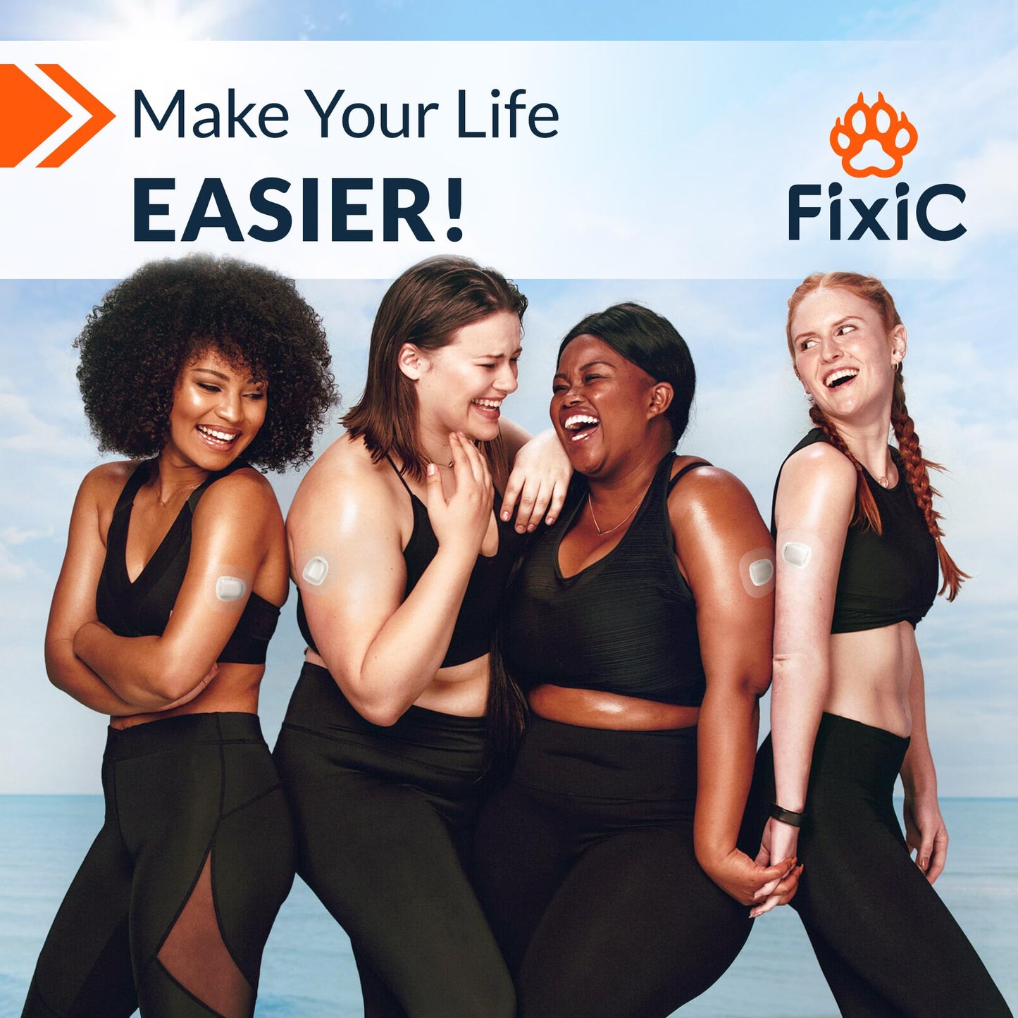 Fixic - 25 Pack - Adhesive Patches - Perfect for Omnipod - The Best Waterproof Adhesive Covers for Omnipod Sensors - Pre-Cut Back Paper - Long Fixation for Your Sensor! (Transparent) - Medaid International