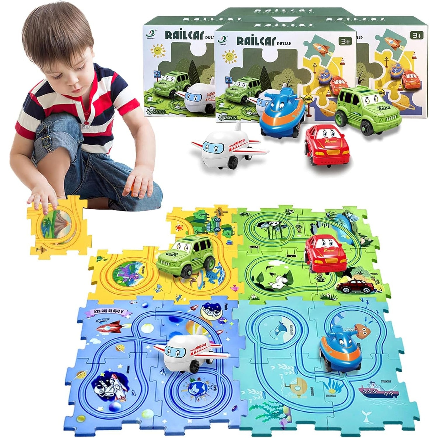 Puzzle Racer Car Track Set for Kids Lebanon