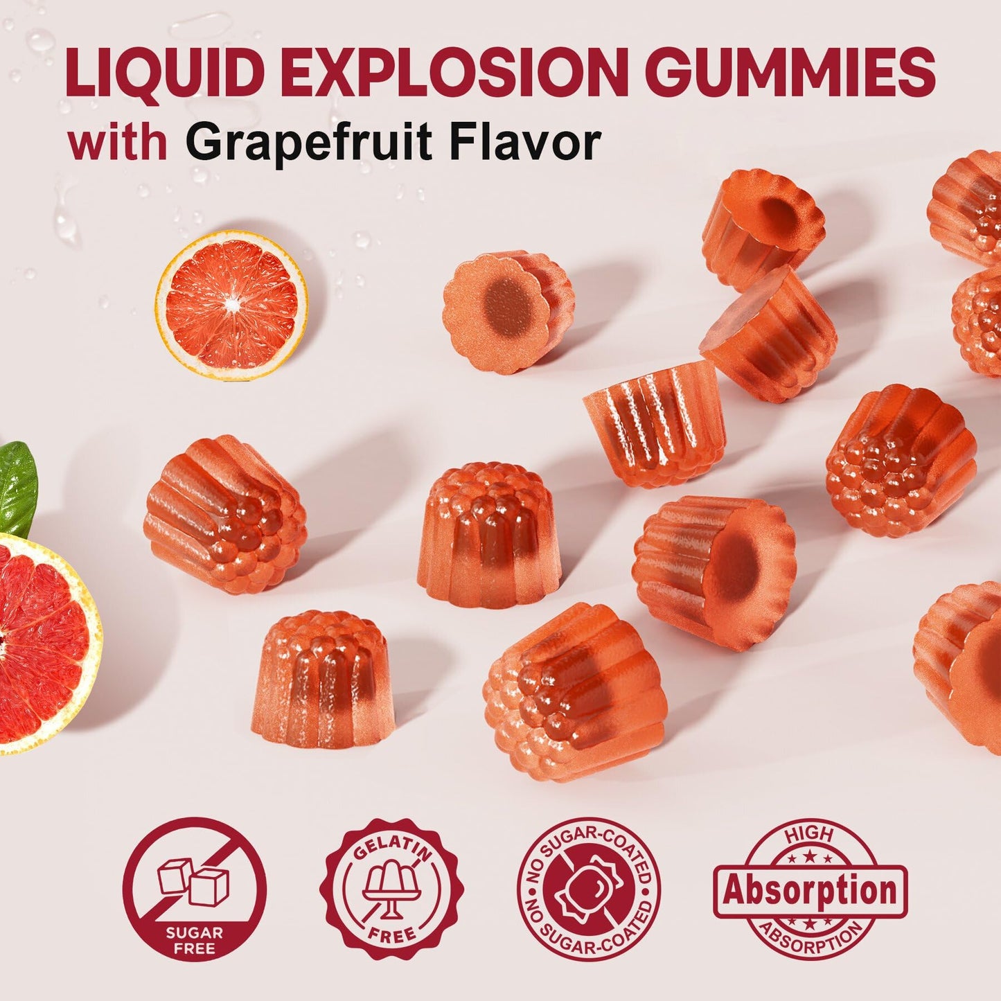 Maca Root Filled Gummies 2000mg for Women Men | Sugar Free | Organic Black, Red, Yellow Maca Root Supplement Gummy Chews with Ashwagandha Ginseng & Zinc | Vegan, Non-GMO, Grapefruit Flavor, 60 Count - Medaid International
